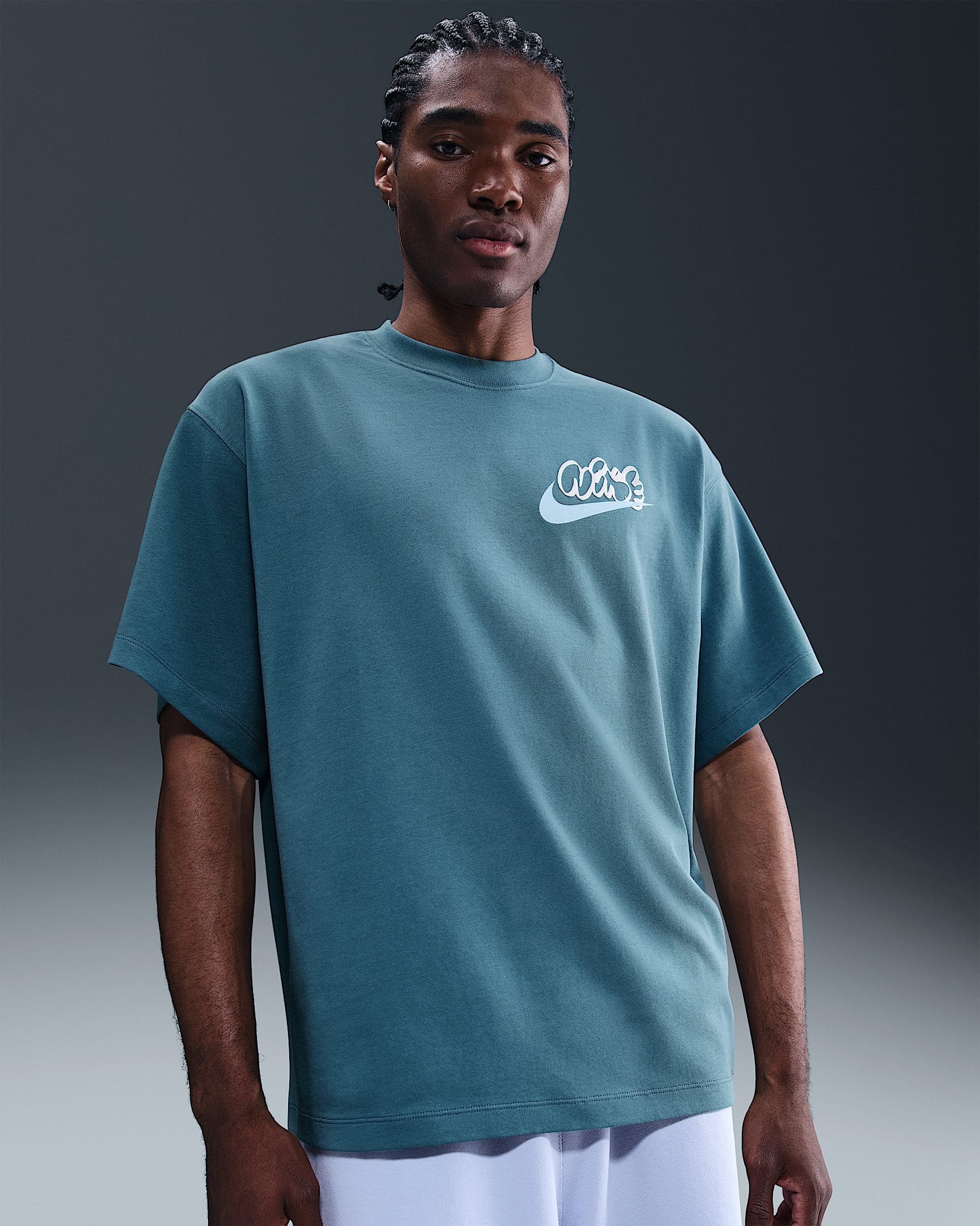 Nike Solo Swoosh T-Shirt (Herren) - Smokey Blue