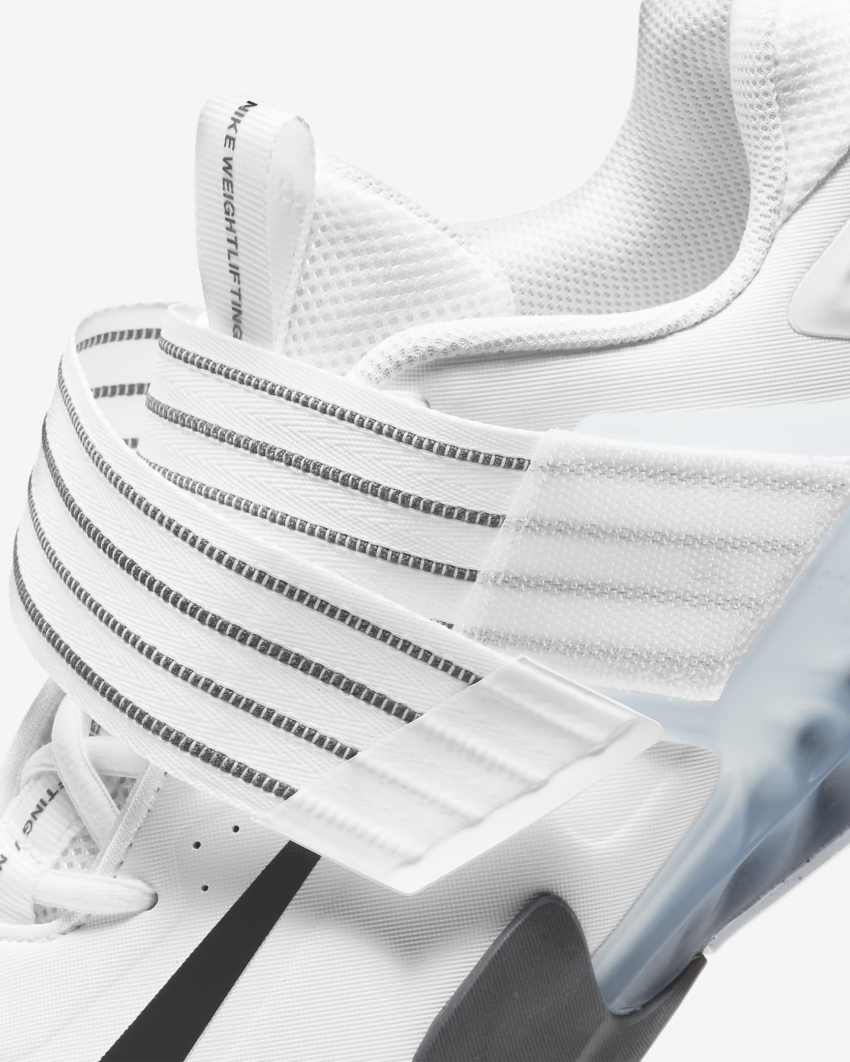 Buty do podnoszenia ciężarów Nike Savaleos - Biel/Iron Grey/Laser Orange/Czerń
