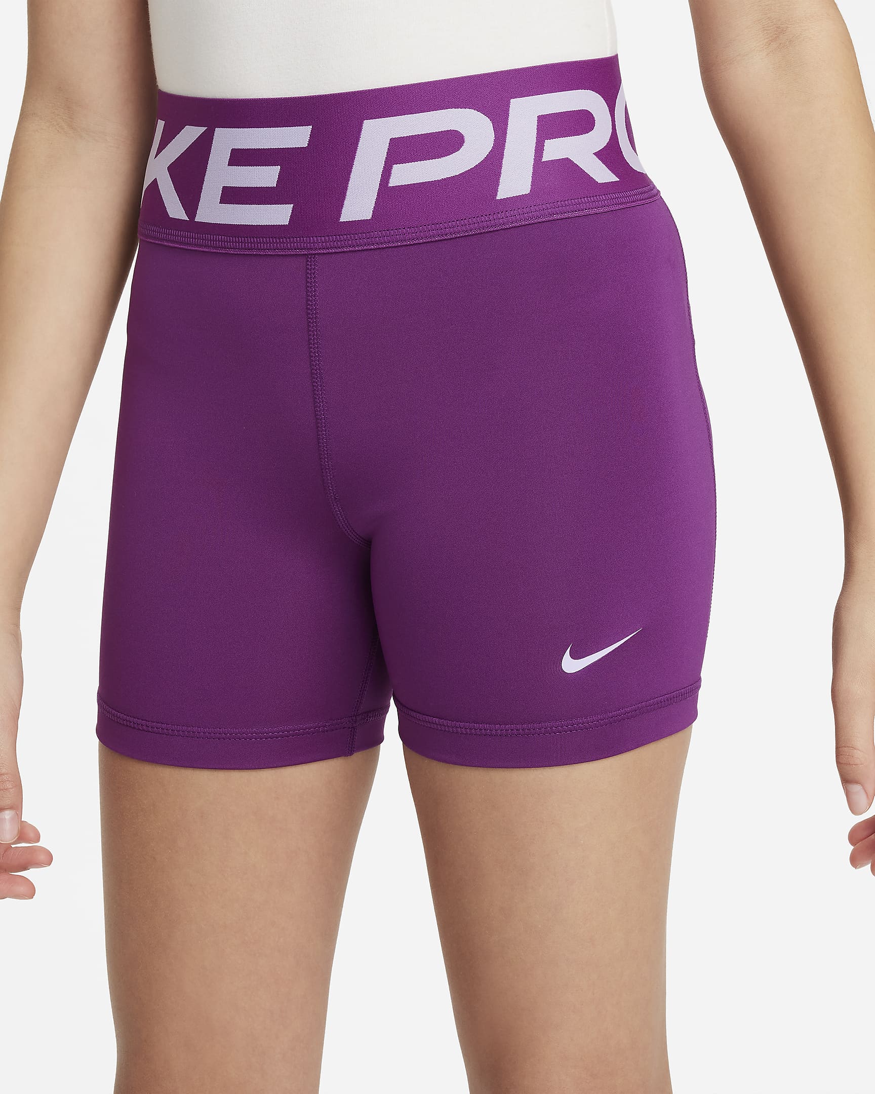 Shorts Dri-FIT para niña Nike Pro - Violeta viotech/Hortensias