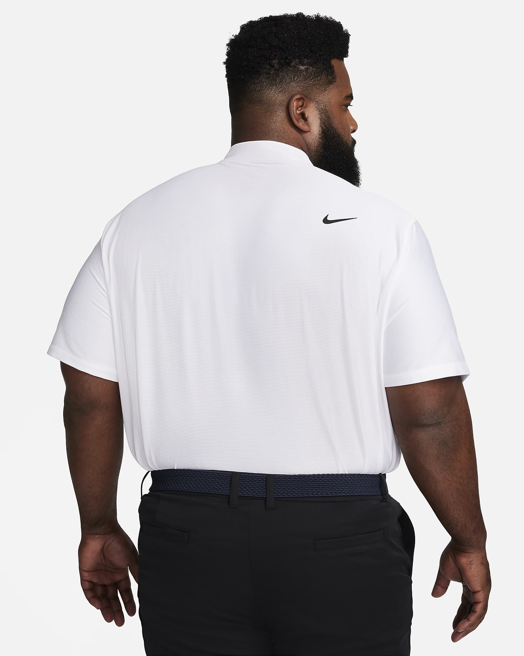 Pánská golfová polokošile Nike Tour Dri-FIT - Bílá/Černá