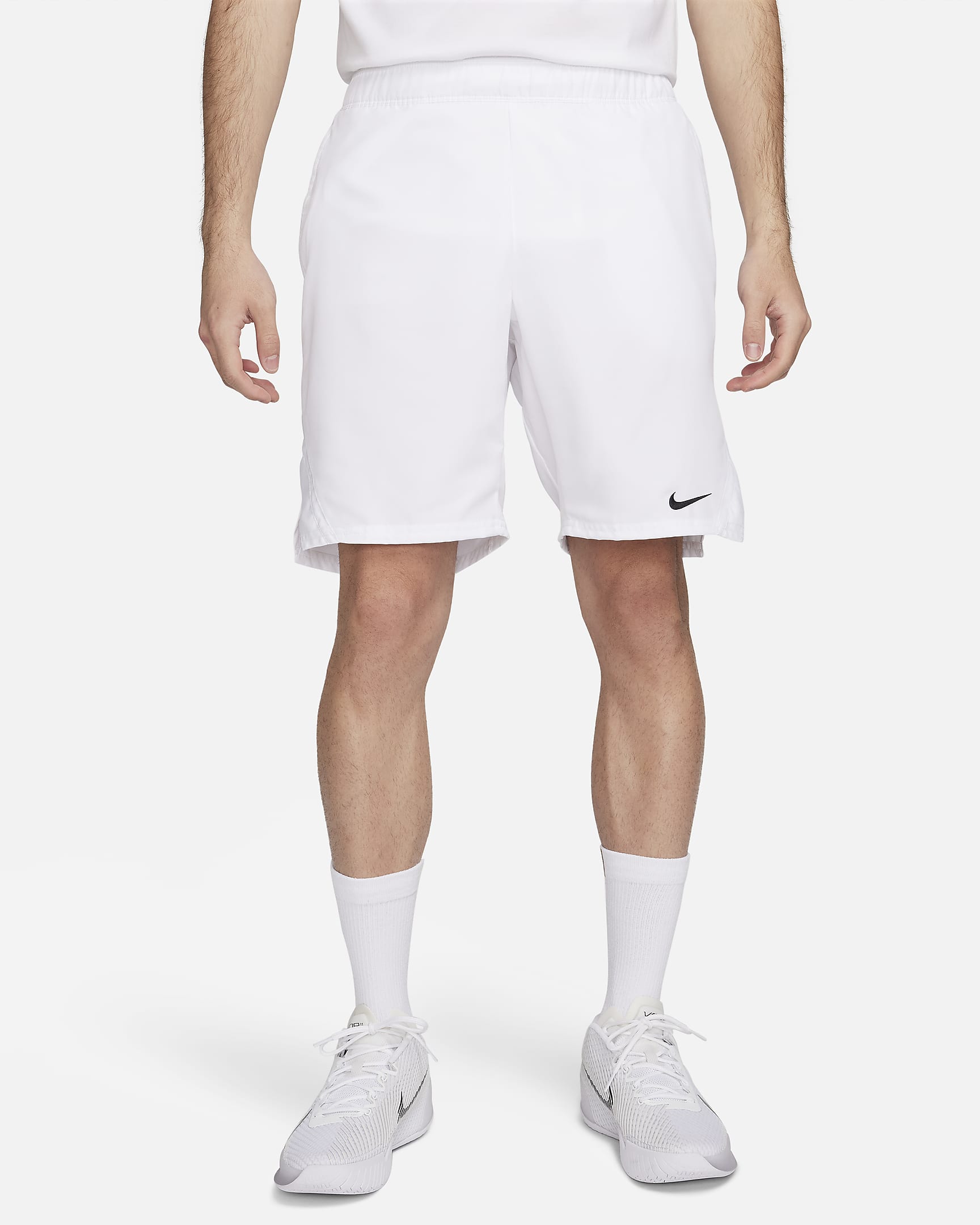 NikeCourt Victory Men's Dri-FIT 9" Tennis Shorts - White/Black