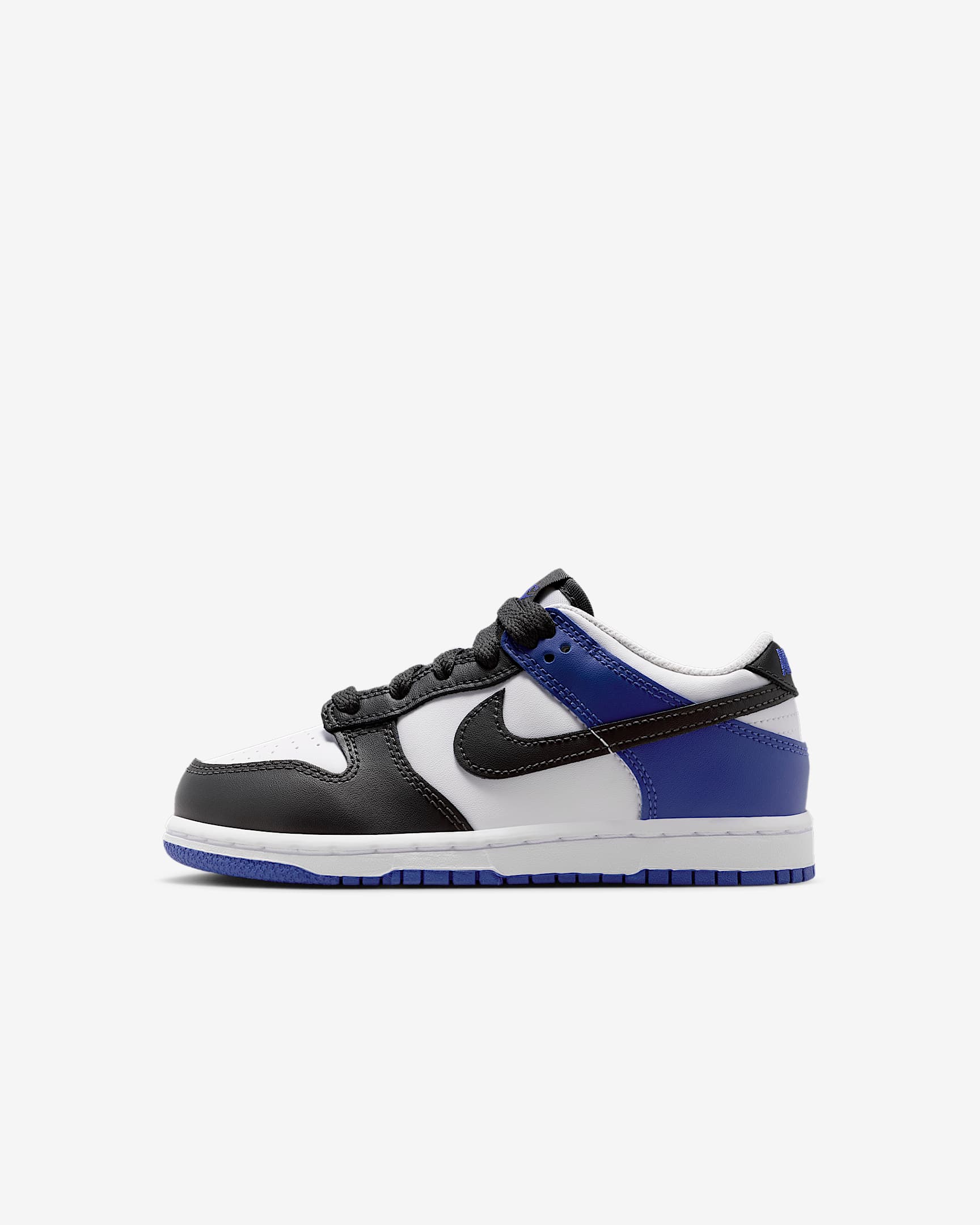 Nike Dunk Low-sko til mindre børn - hvid/Deep Night/Dark Smoke Grey