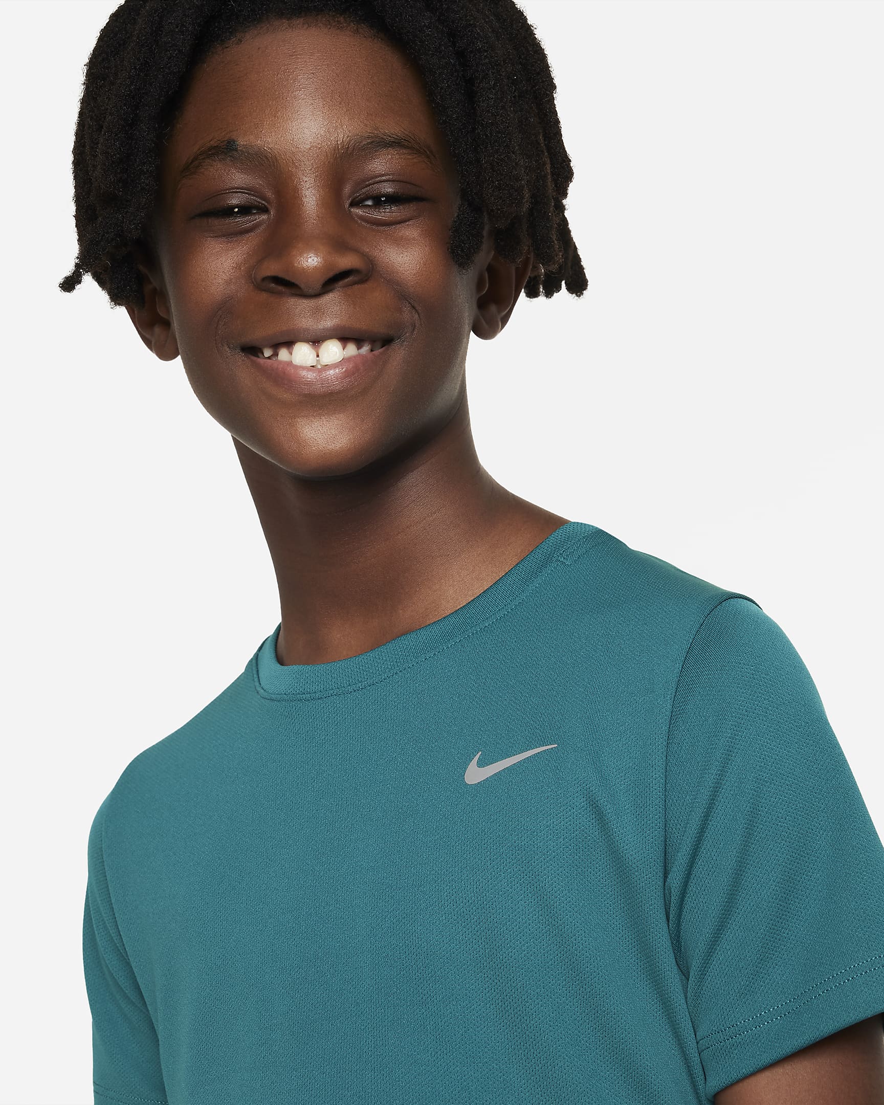 Nike Dri-FIT Miler Older Kids' (Boys') Short-Sleeve Training Top. Nike IN
