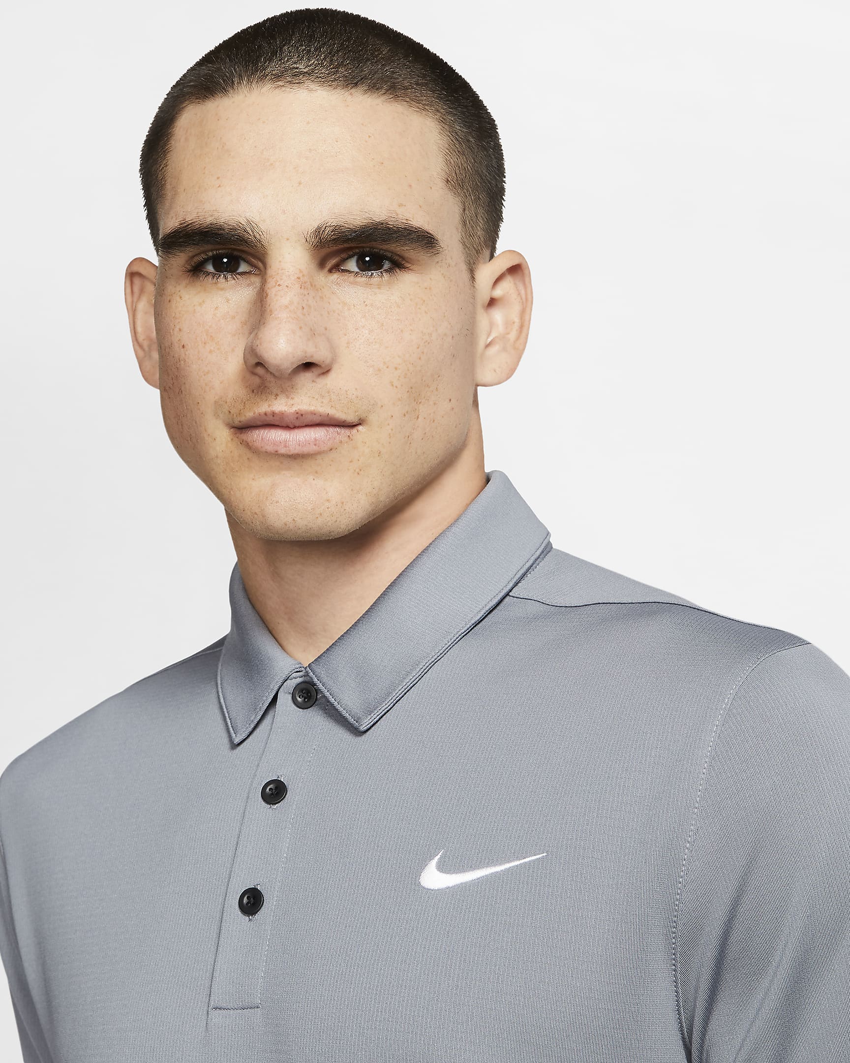 Polo de fútbol para hombre Nike - Gris azulado/Negro/Blanco