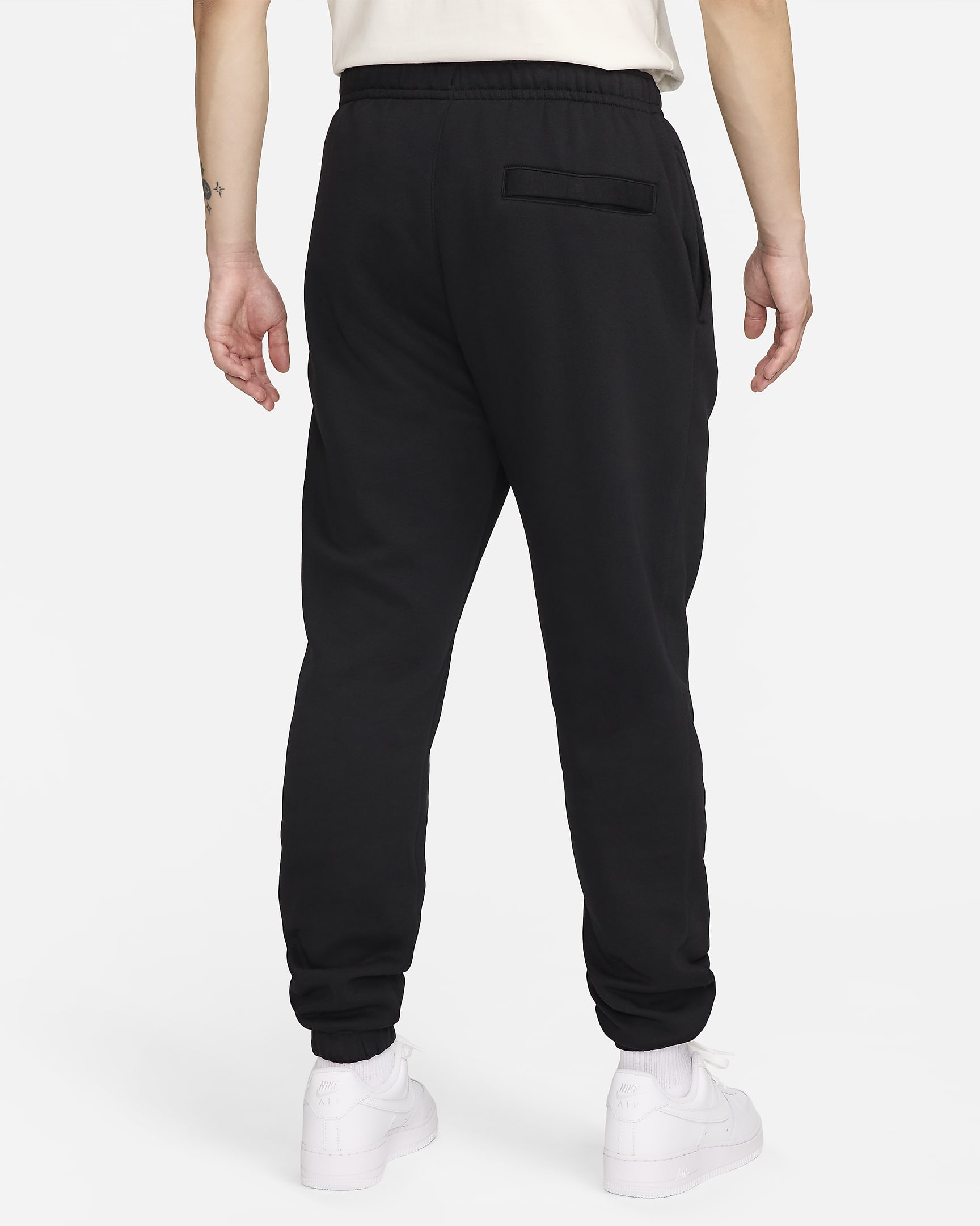 Nike Club Fleece Men's Pant - Black/Safety Orange