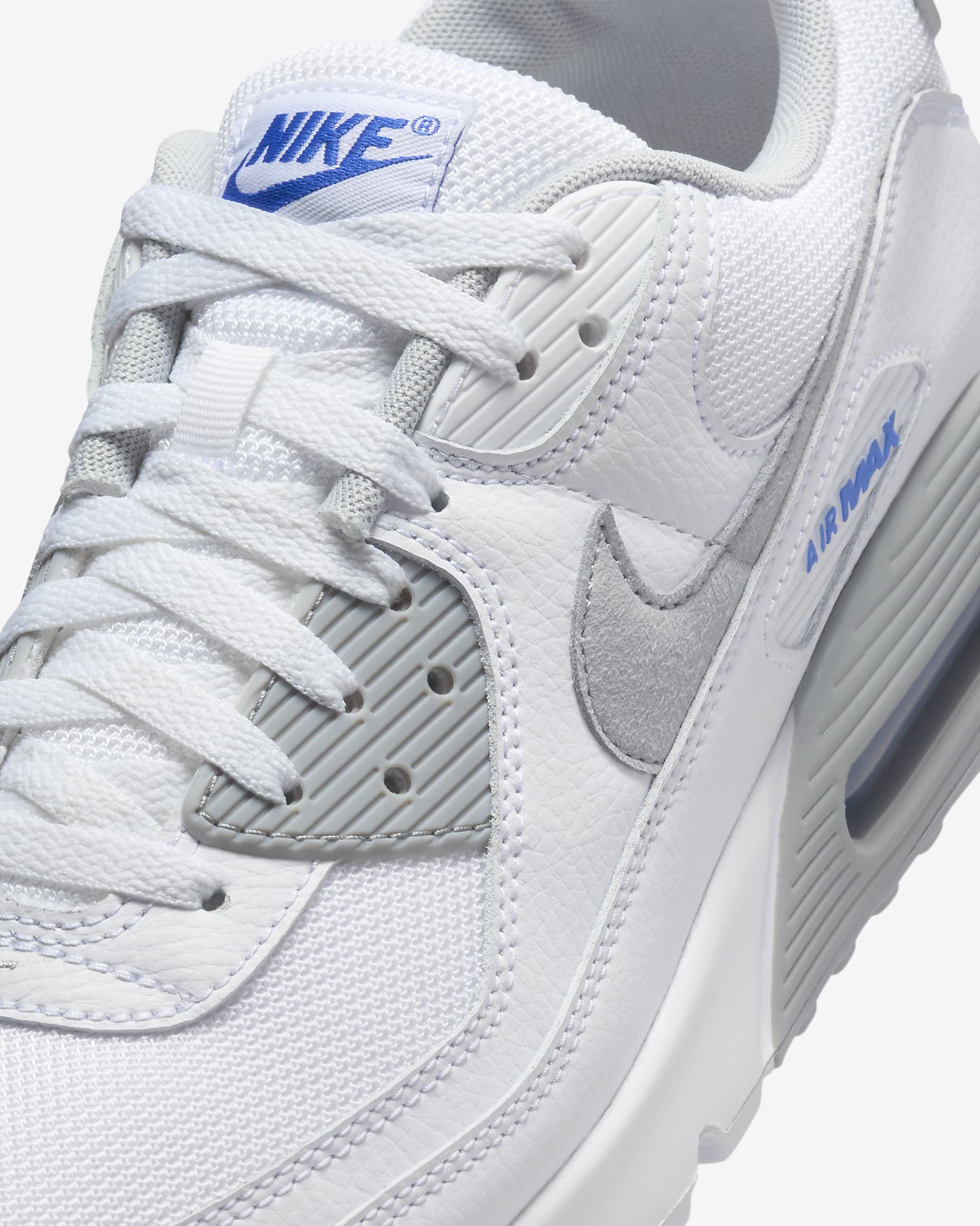 Nike Air Max 90 Zapatillas - Hombre - Blanco/Racer Blue/Negro/Light Smoke Grey