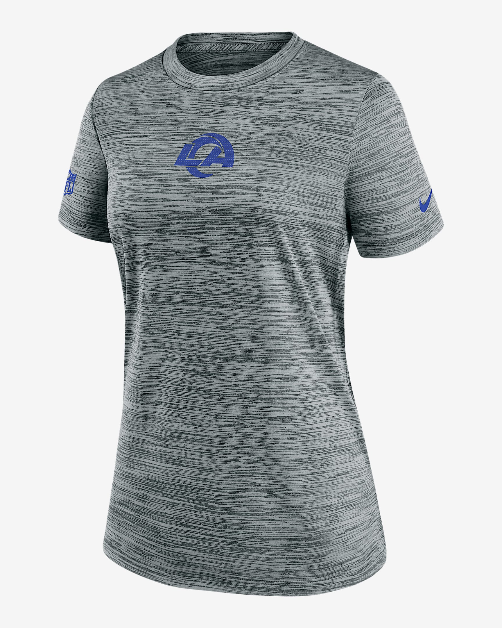 Los Angeles Rams Sideline Team Issue Velocity Women's Nike Dri-FIT NFL T-Shirt - Grey Heather