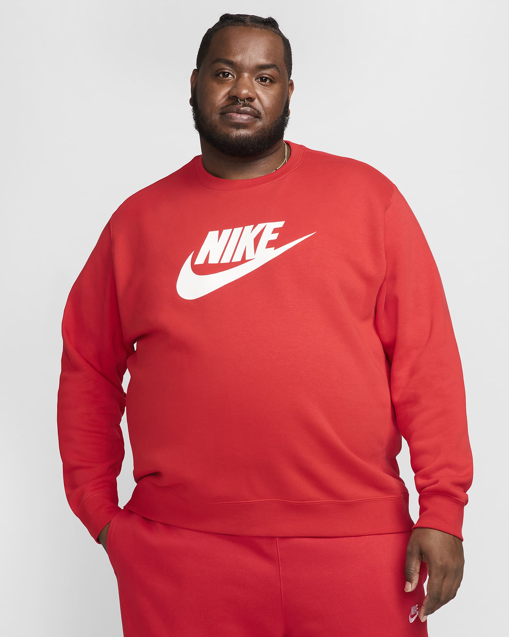 Sudadera con gráfico para hombre Nike Sportswear Club Fleece - Rojo universitario