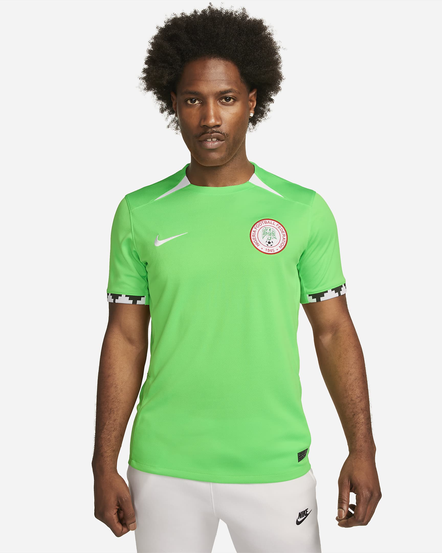 Nigeria 2023 Stadium Home Men's Nike Dri-FIT Football Shirt. Nike PT