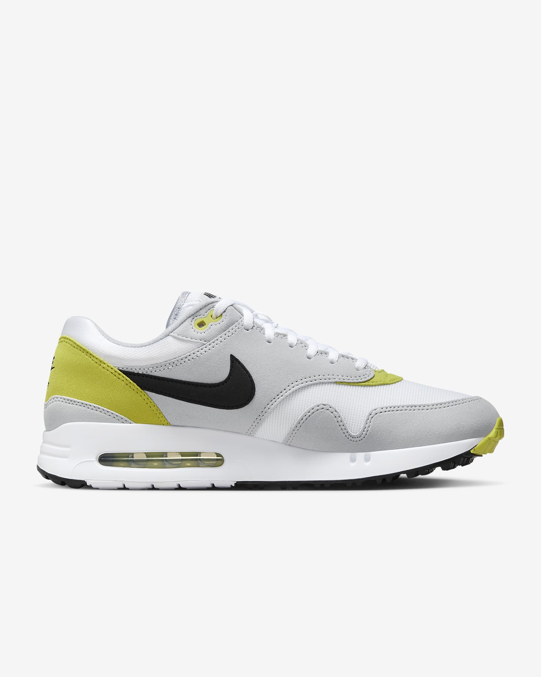 Nike Air Max 1 '86 OG G Men's Golf Shoes - Wolf Grey/White/Bright Cactus/Black