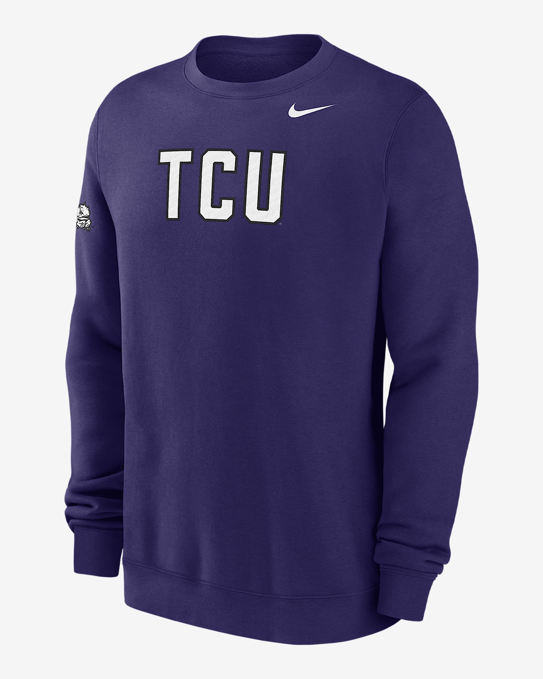 Sudadera de cuello redondo universitaria Nike para hombre TCU Club Fleece - Orquídea nuevo