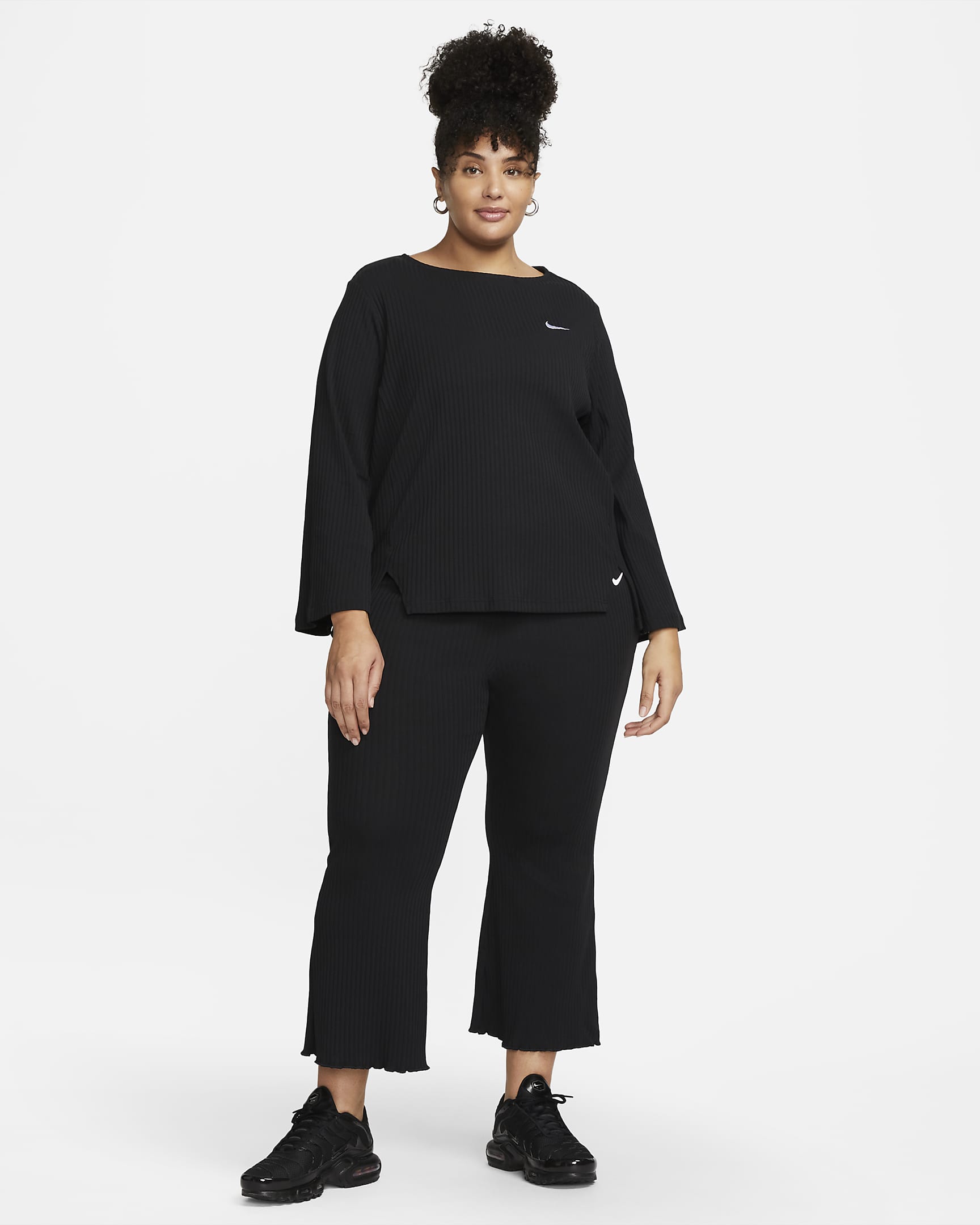 Nike Sportswear Women's Ribbed Jersey Long-Sleeve Top (Plus Size). Nike AU