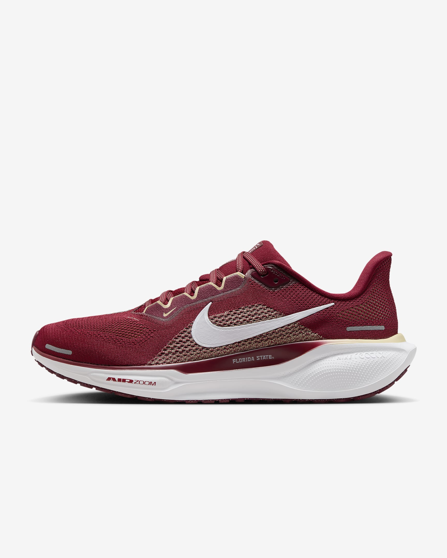 Florida State Pegasus 41 Men's Nike College Road Running Shoes - Team Maroon/White/Team Gold/White