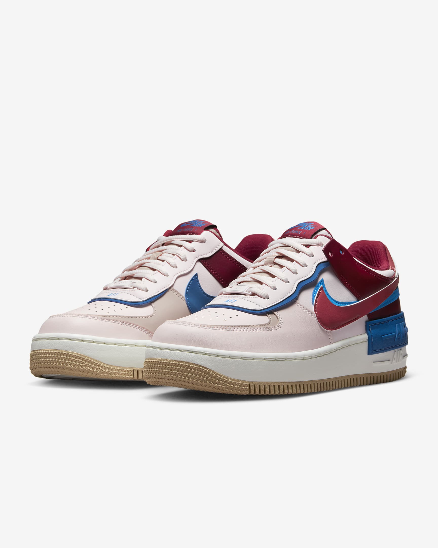 Nike Air Force 1 Shadow Women's Shoes - Light Soft Pink/Fossil Stone/Team Red/Canyon Rust