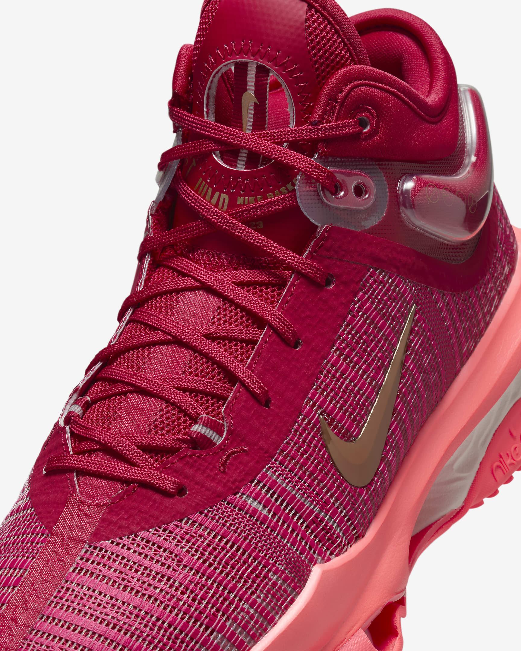 Ανδρικά παπούτσια μπάσκετ Nike G.T. Jump 2 - Mystic Hibiscus/Hot Punch/Gym Red/Metallic Red Bronze