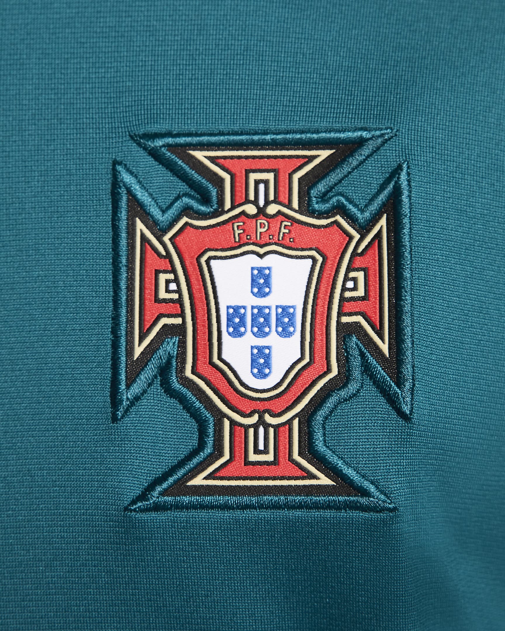 Stickad fotbollstracksuit Portugal Strike med huva Nike Dri-FIT för män - Geode Teal/Kinetic Green/Geode Teal/Sail