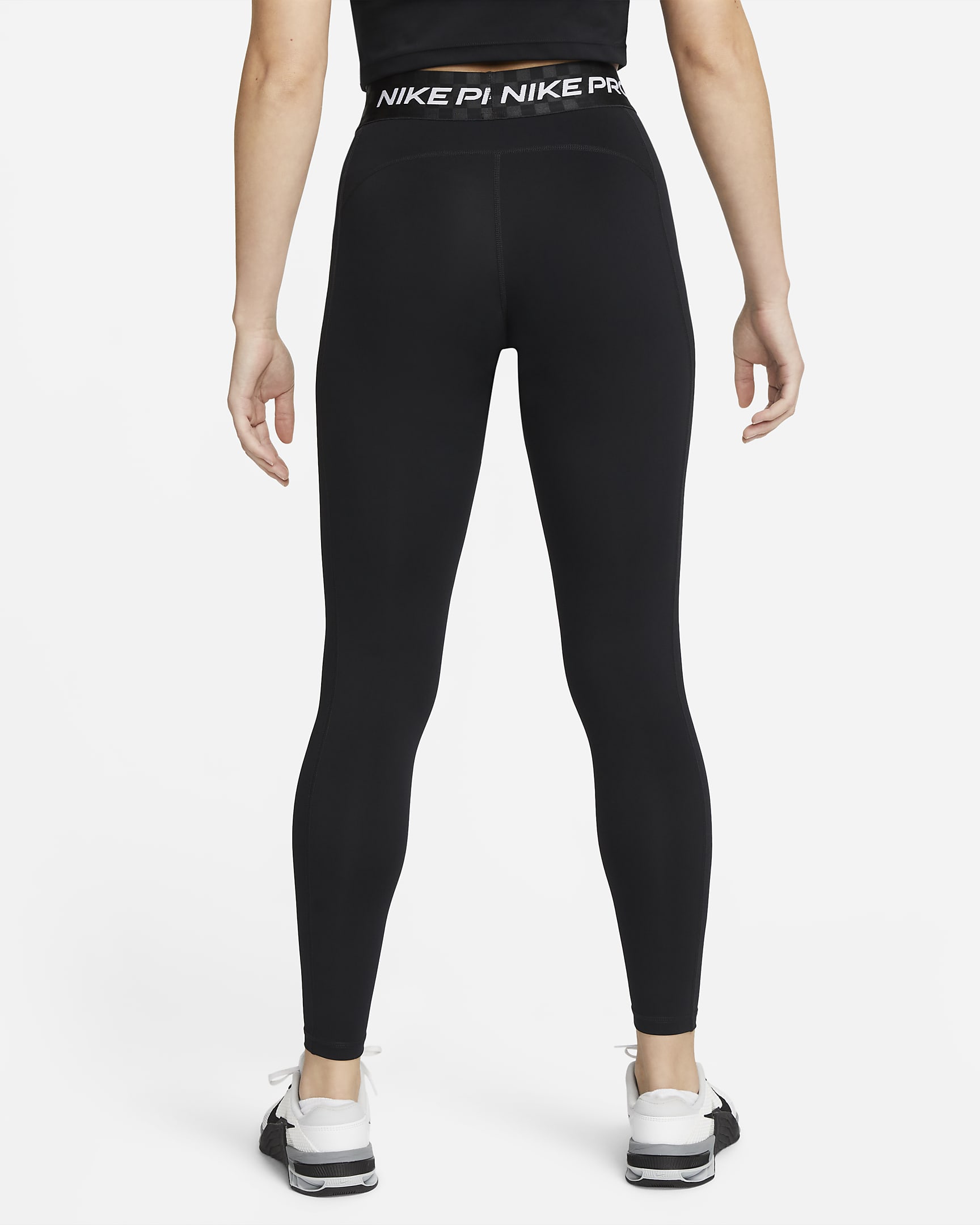 Nike Pro TrainingsLeggings in voller Länge mit halbhohem Bund und