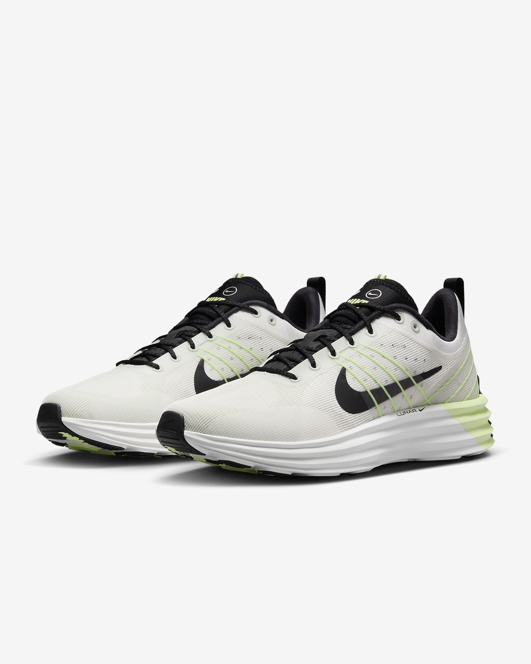 รองเท้าผู้ชาย Nike Lunar Roam - Summit White/Light Silver/Barely Volt/ดำ