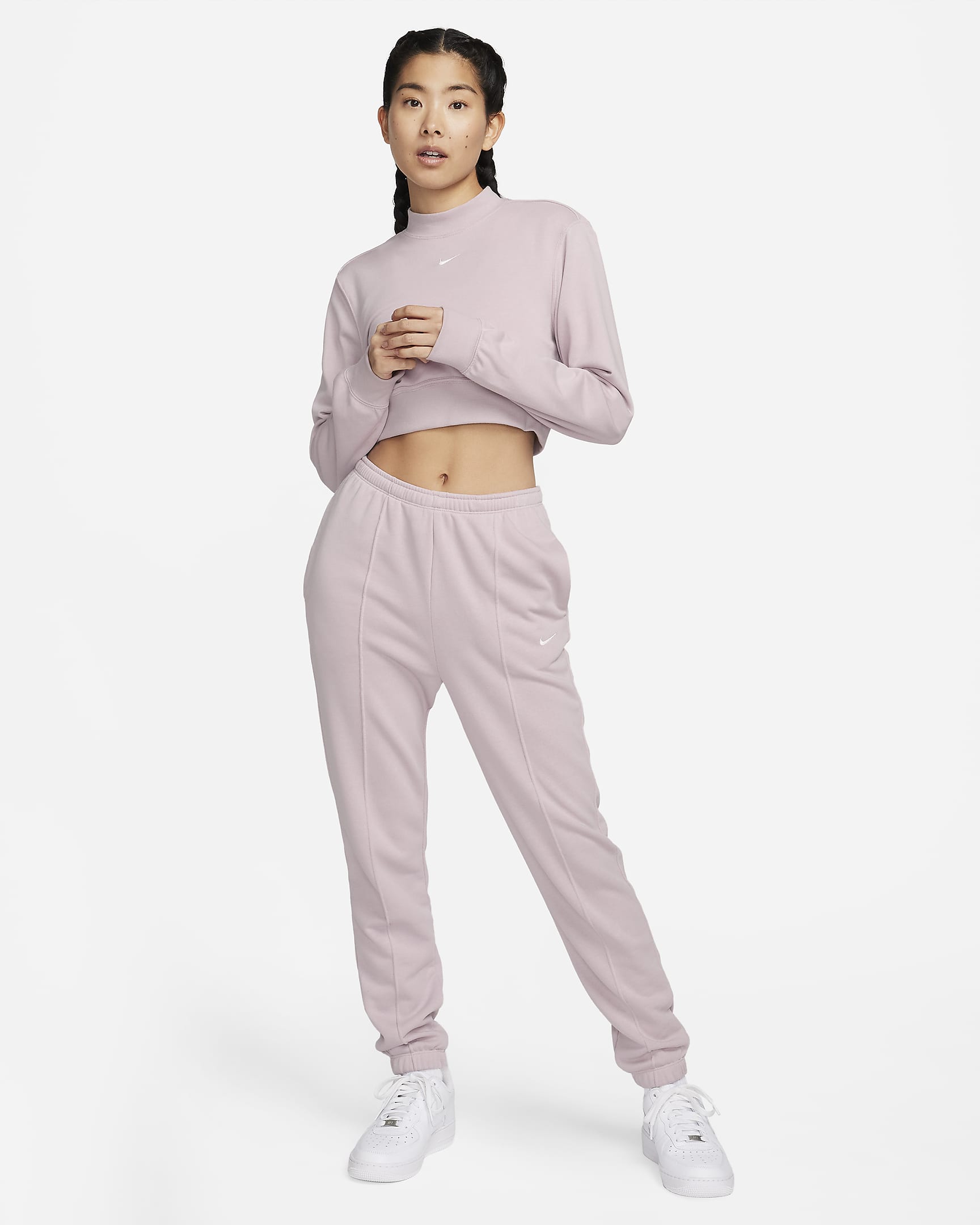 Nike Sportswear Chill Terry Women's Slim High-Waisted French Terry Sweatpants - Platinum Violet/Sail