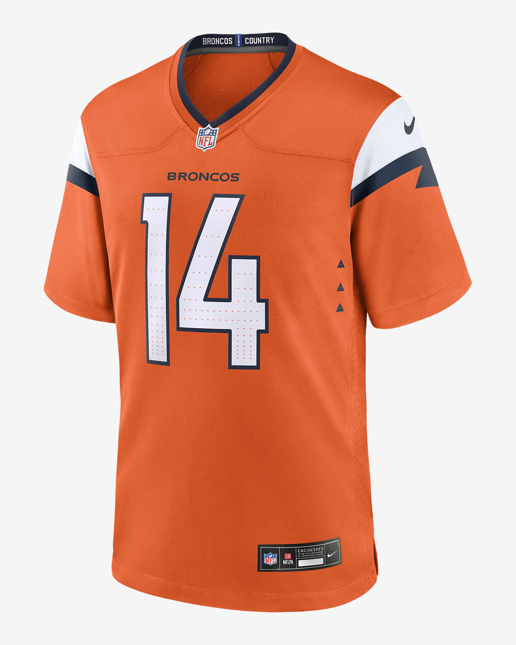 Jersey de fútbol americano Nike de la NFL Game para hombre Courtland Sutton Denver Broncos - Naranja