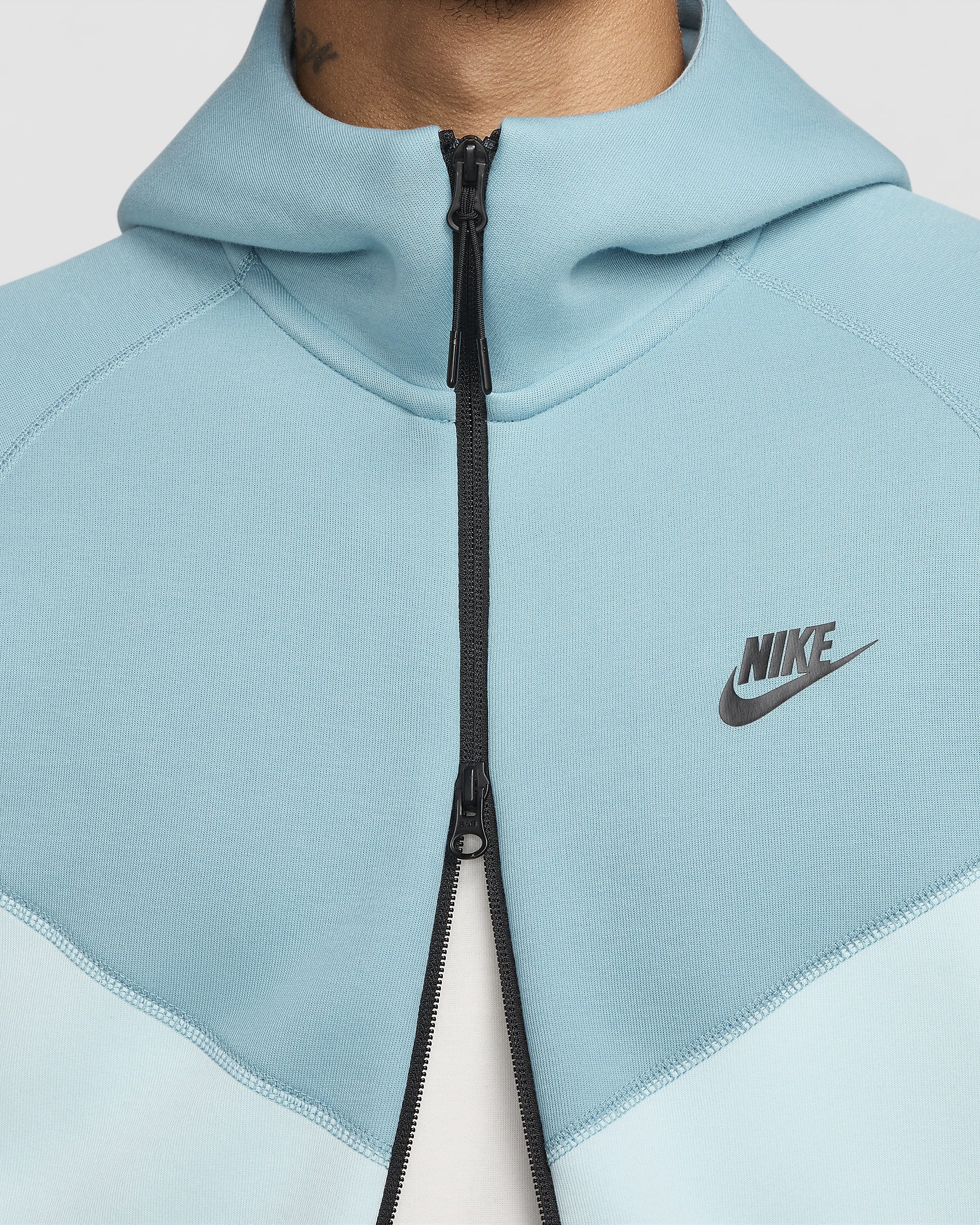 Nike Sportswear Tech Fleece Windrunner Sudadera con capucha con cremallera completa - Hombre - Denim Turquoise/Glacier Blue/Aegean Storm/Negro