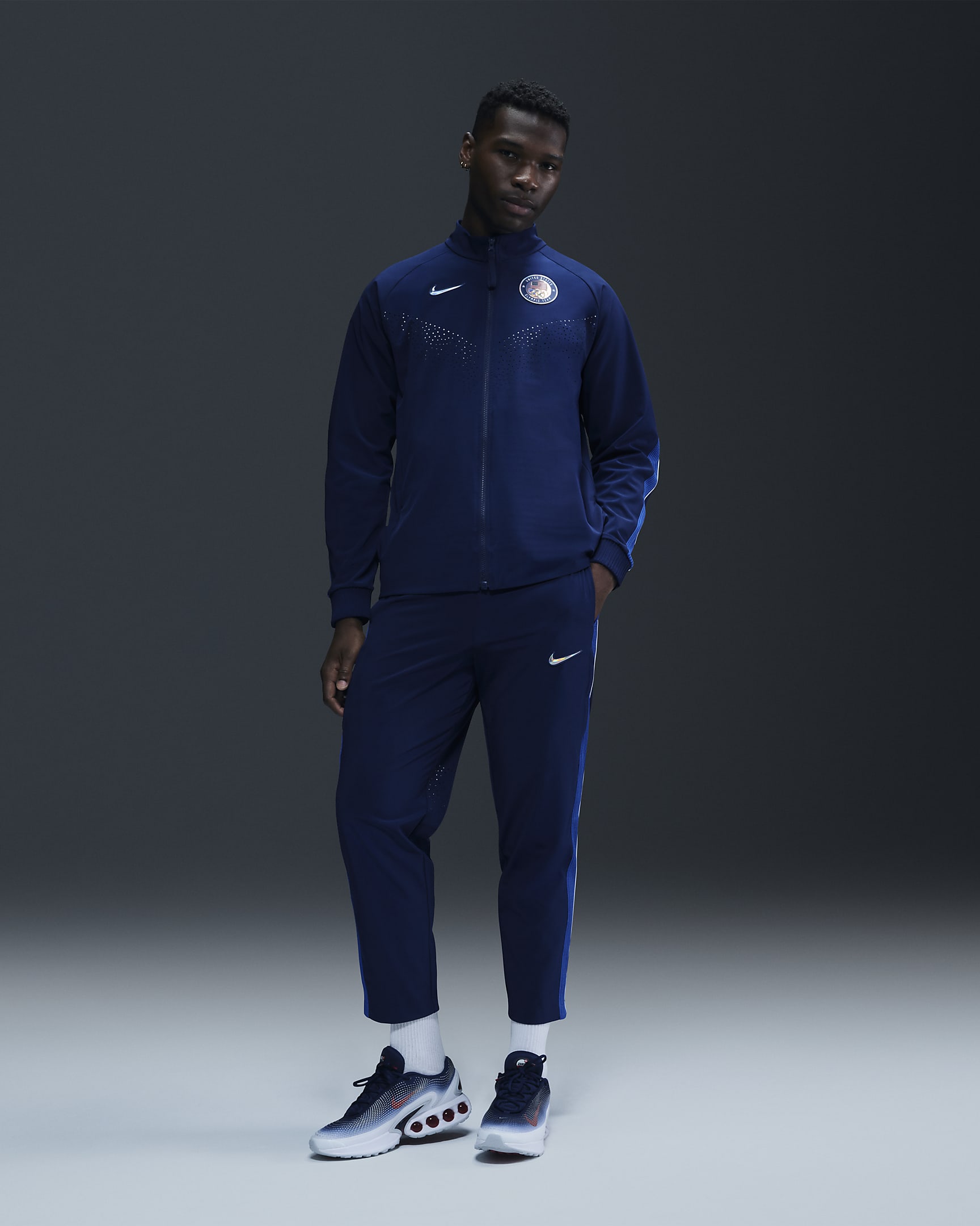 Team USA Men's Nike Jacket - Blue Void/Hyper Royal/White