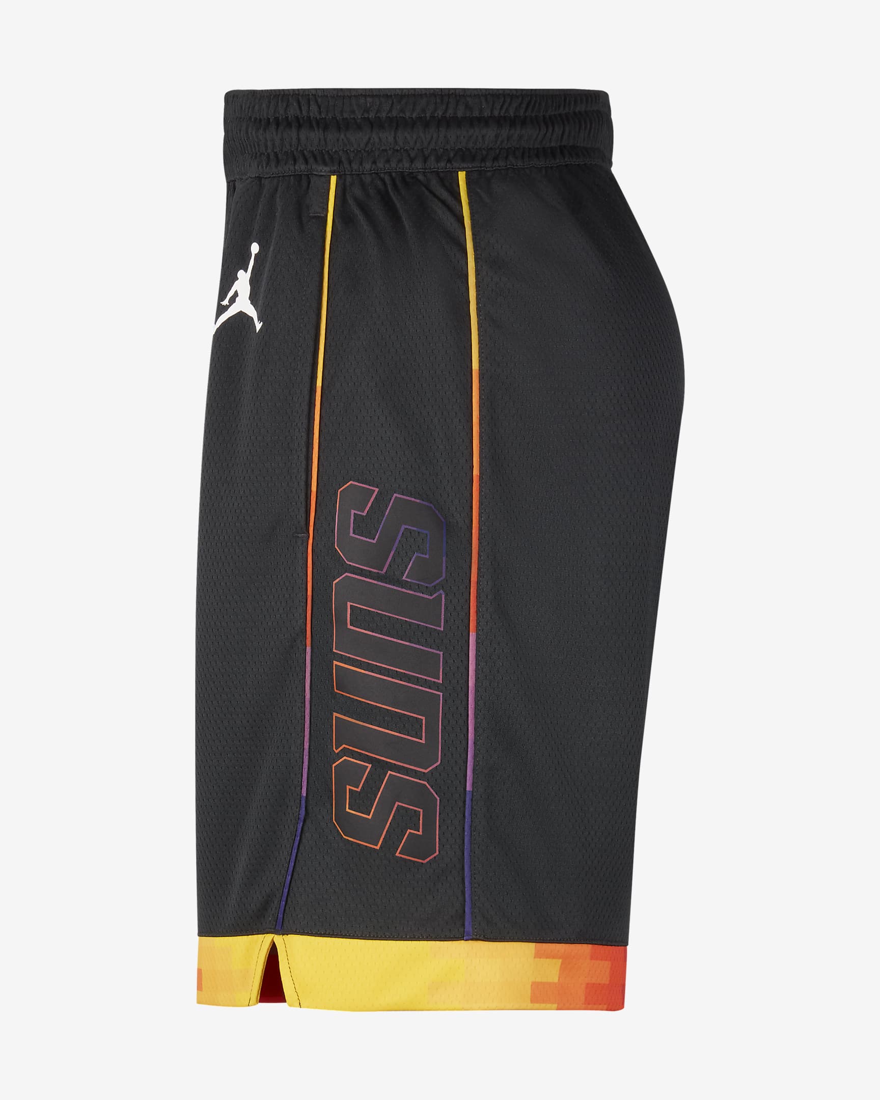 Phoenix Suns Statement Edition Jordan Dri-FIT NBA Swingman Erkek Basketbol Şortu - Siyah/Beyaz