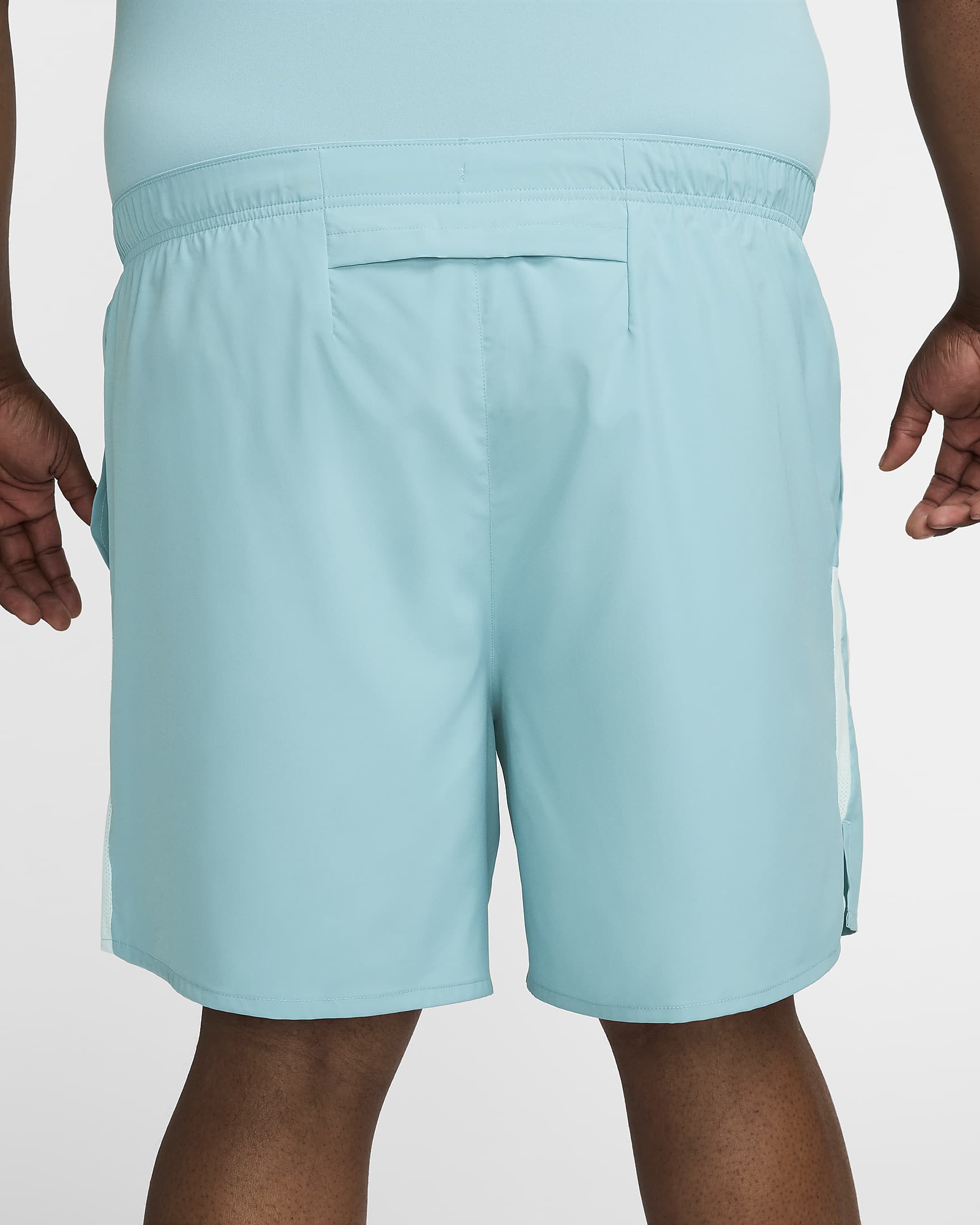 Nike Challenger Dri-FIT-Laufshorts mit Futter für Herren (ca. 18 cm) - Denim Turquoise/Glacier Blue/Schwarz