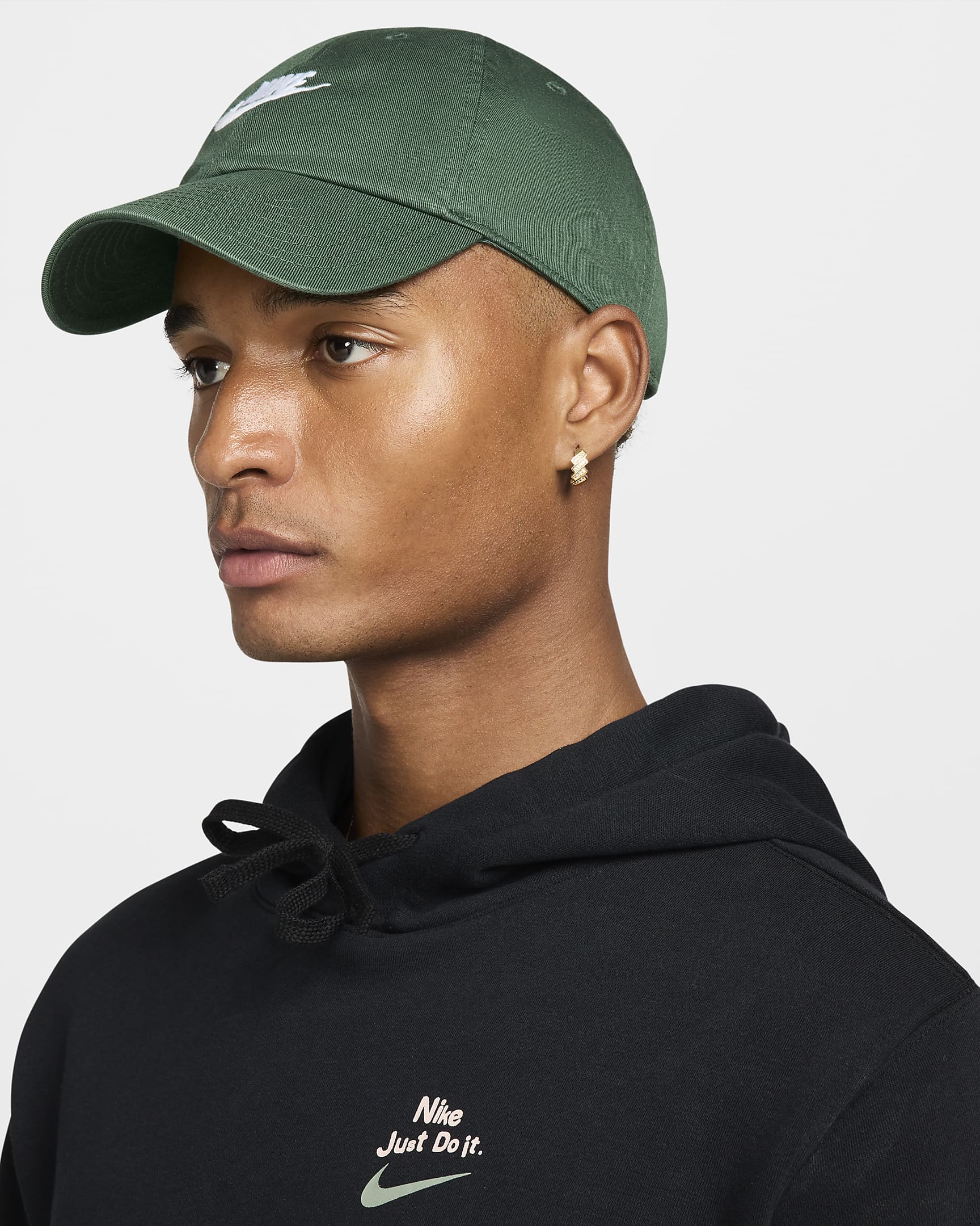 Nike Club Unstructured Futura Wash Cap - Fir/White