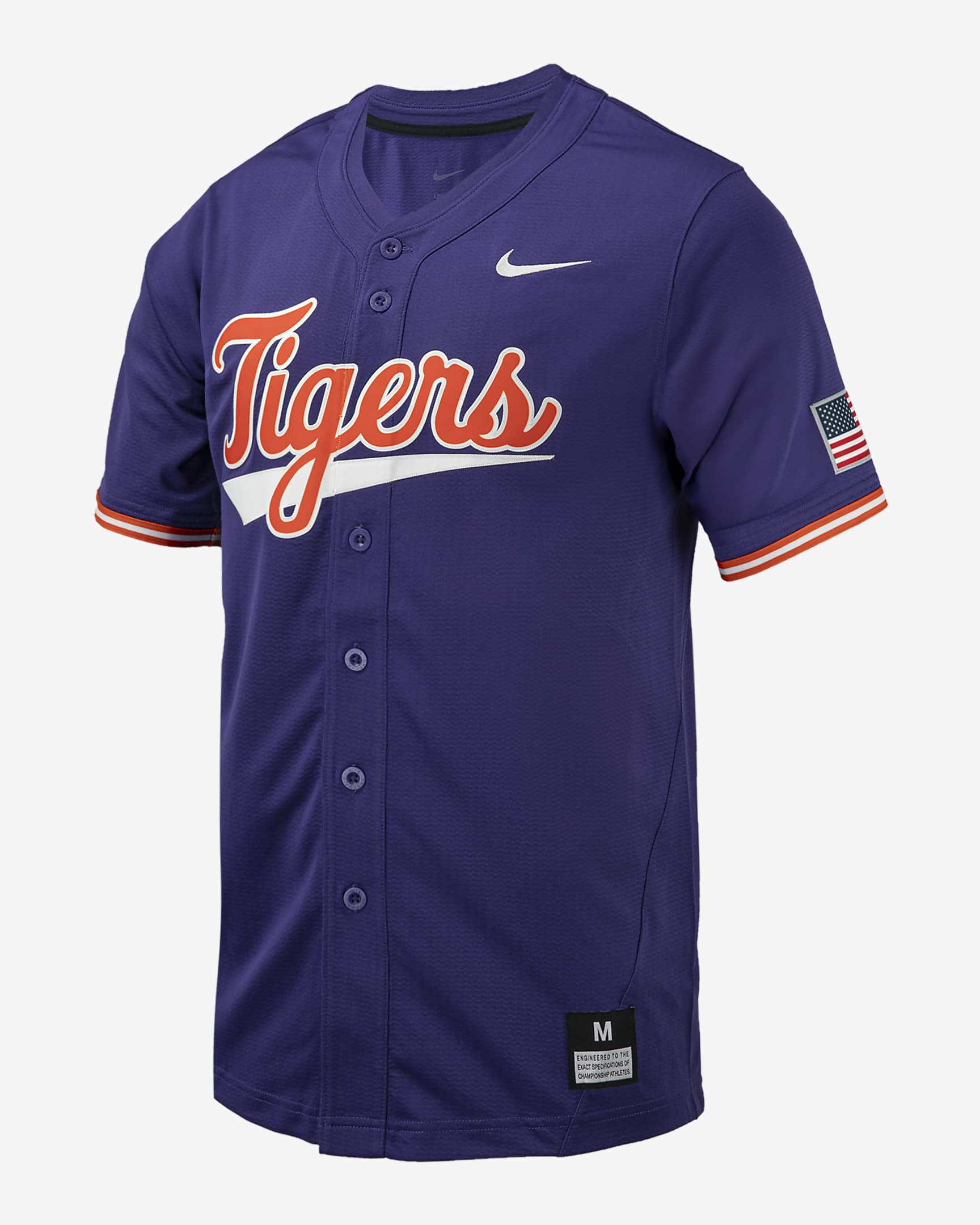 Clemson Men's Nike College Replica Baseball Jersey - New Orchid