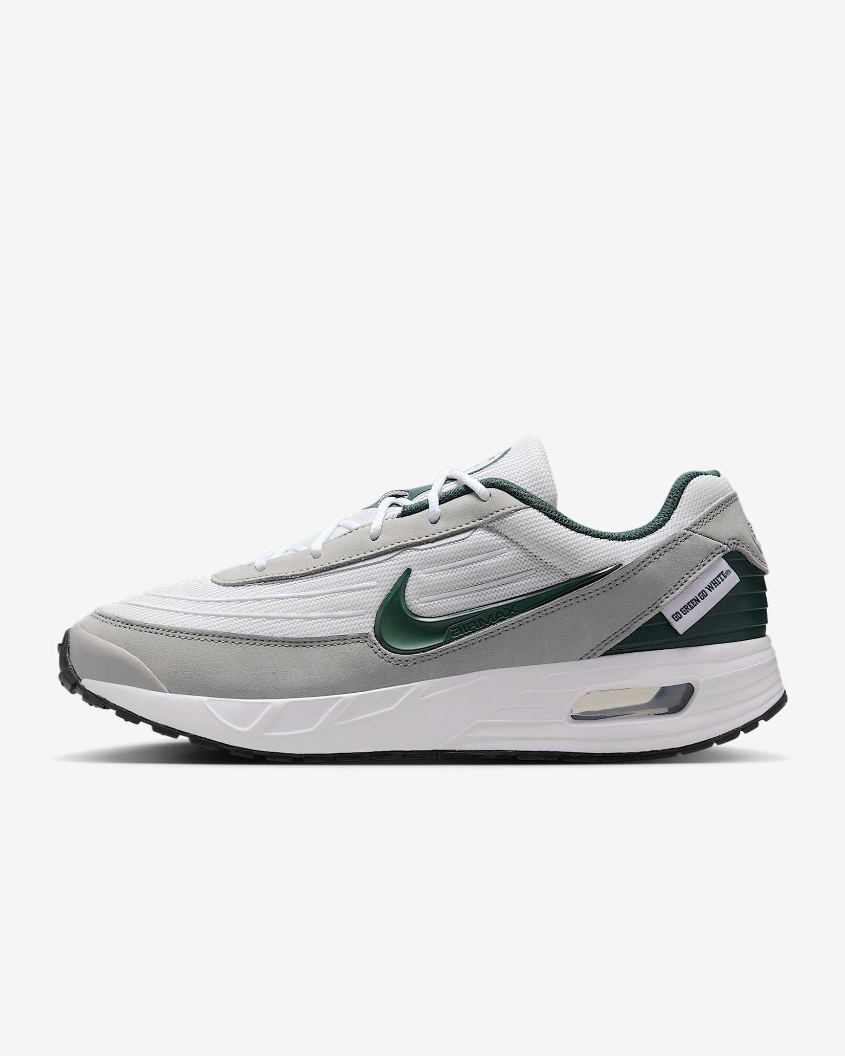 Nike College Air Max Verse (Michigan State) Men's Shoes - White/Light Smoke Grey/Pro Green