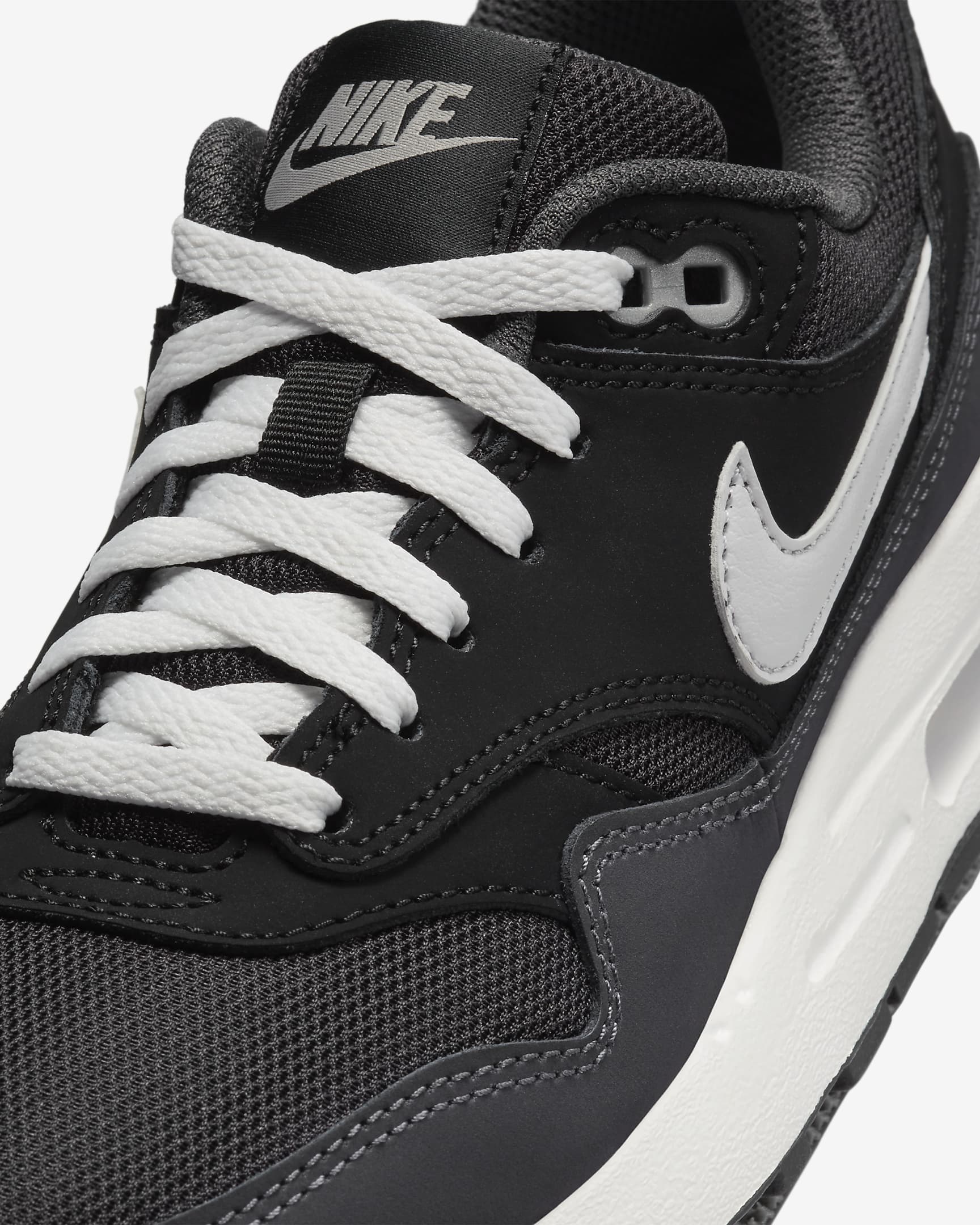 Chaussure Air Max 1pour ado - Noir/Anthracite/Metallic Silver/Blanc