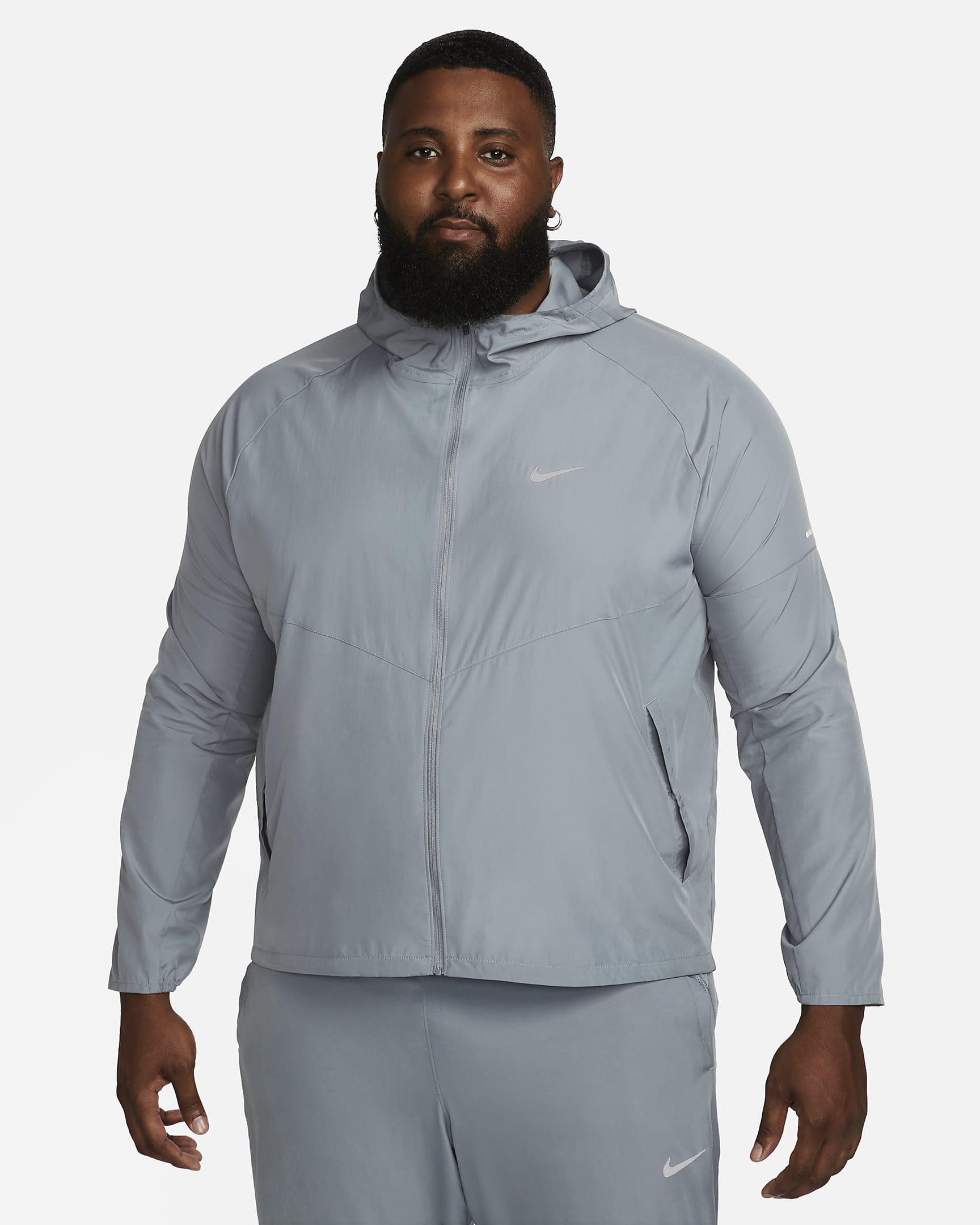 Nike Miler Men's Repel Running Jacket - Smoke Grey/Smoke Grey