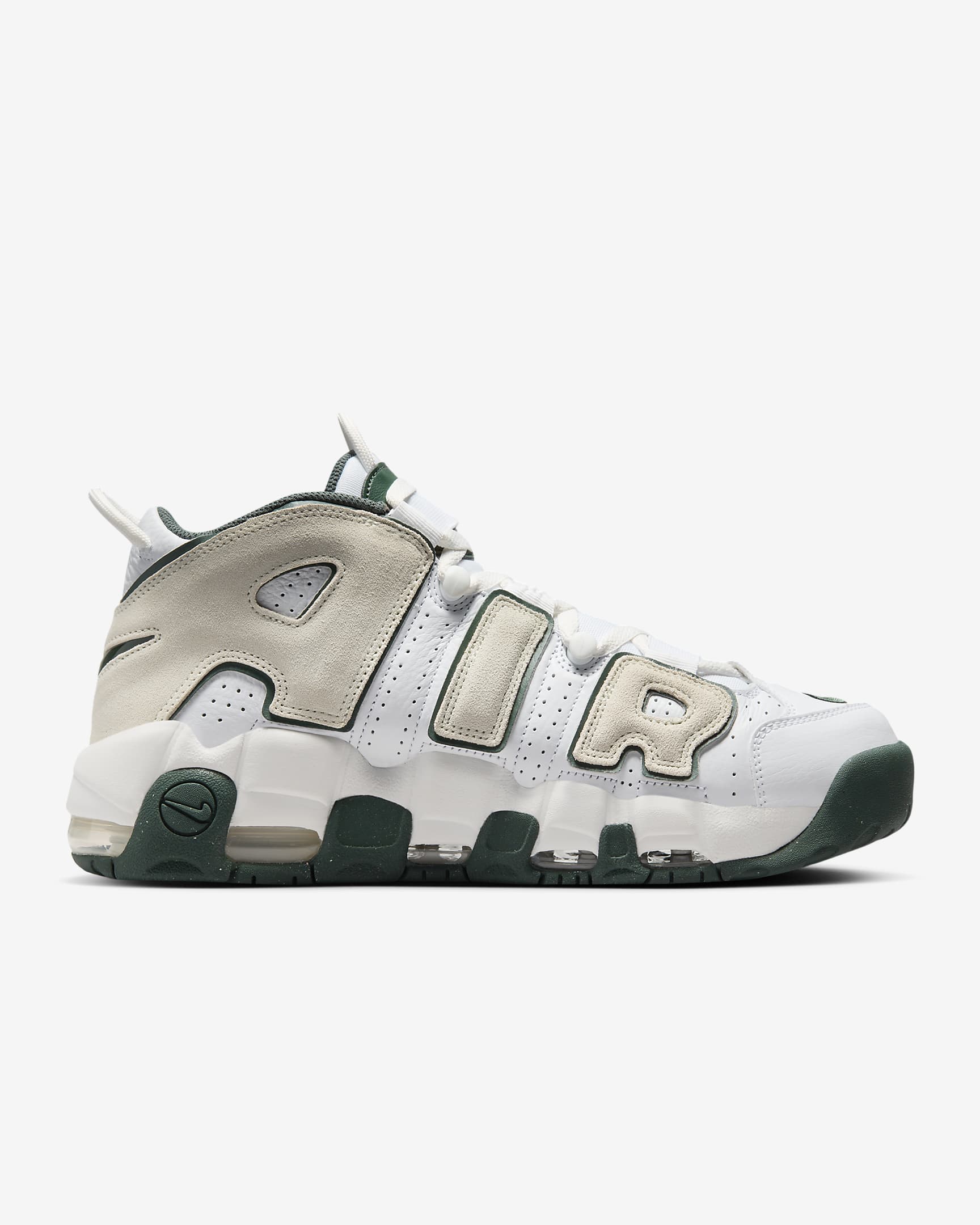 Tenis para hombre Nike Air More Uptempo '96 - Blanco/Verde vintage/Blanco cumbre/Mar de cristal