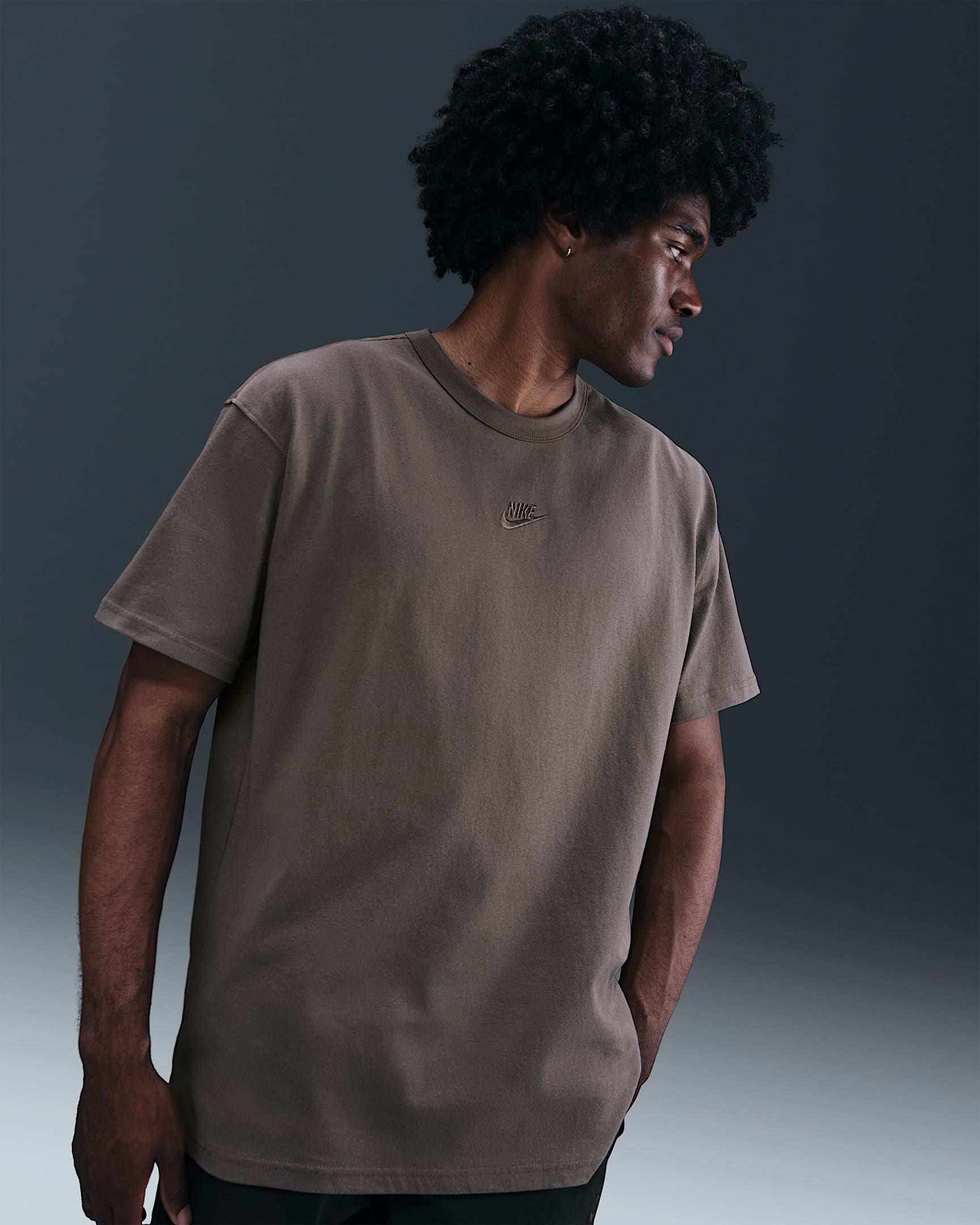 Nike Sportswear Premium Essentials Men's T-Shirt - Cave Stone