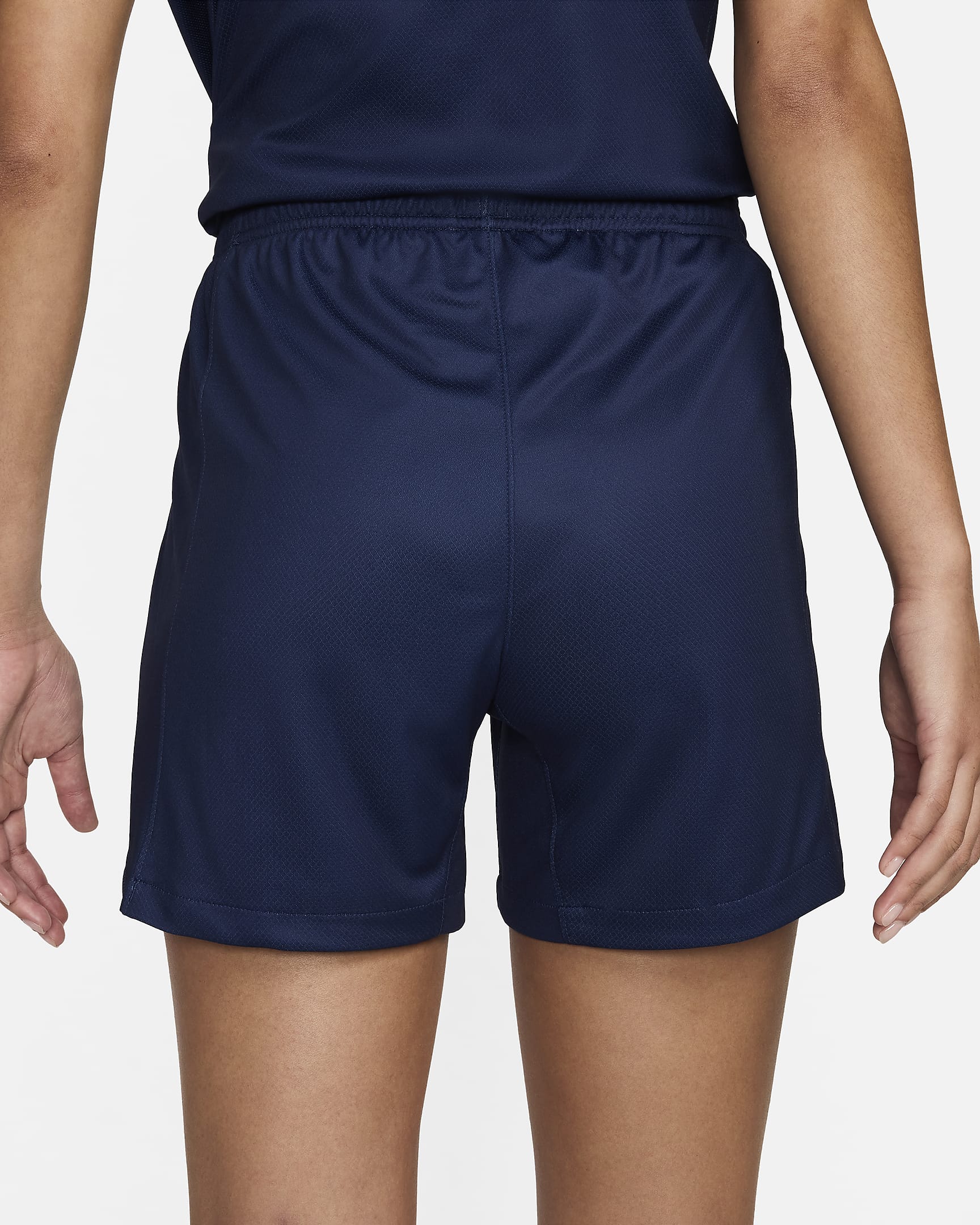 Primera equipación Stadium París Saint-Germain 2023/24 Pantalón corto de fútbol tipo réplica Nike Dri-FIT - Mujer - Midnight Navy/Blanco