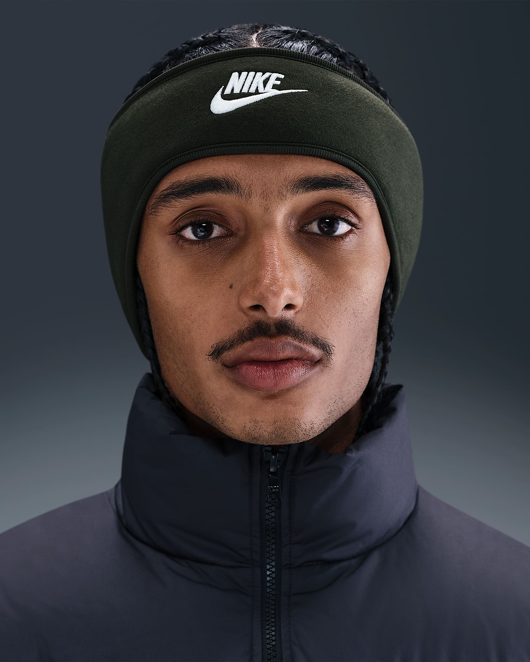 Nike Club Fleece Men's Headband - Sequoia/Black/White