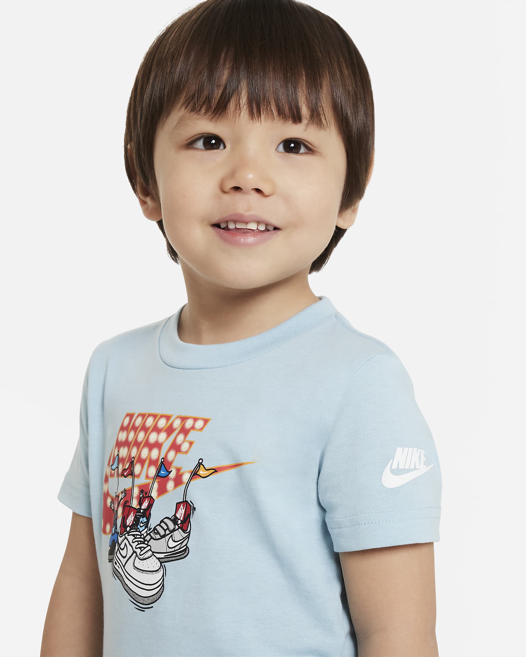 Nike Boxy Bumper Cars Tee Toddler T-Shirt - Ocean Bliss