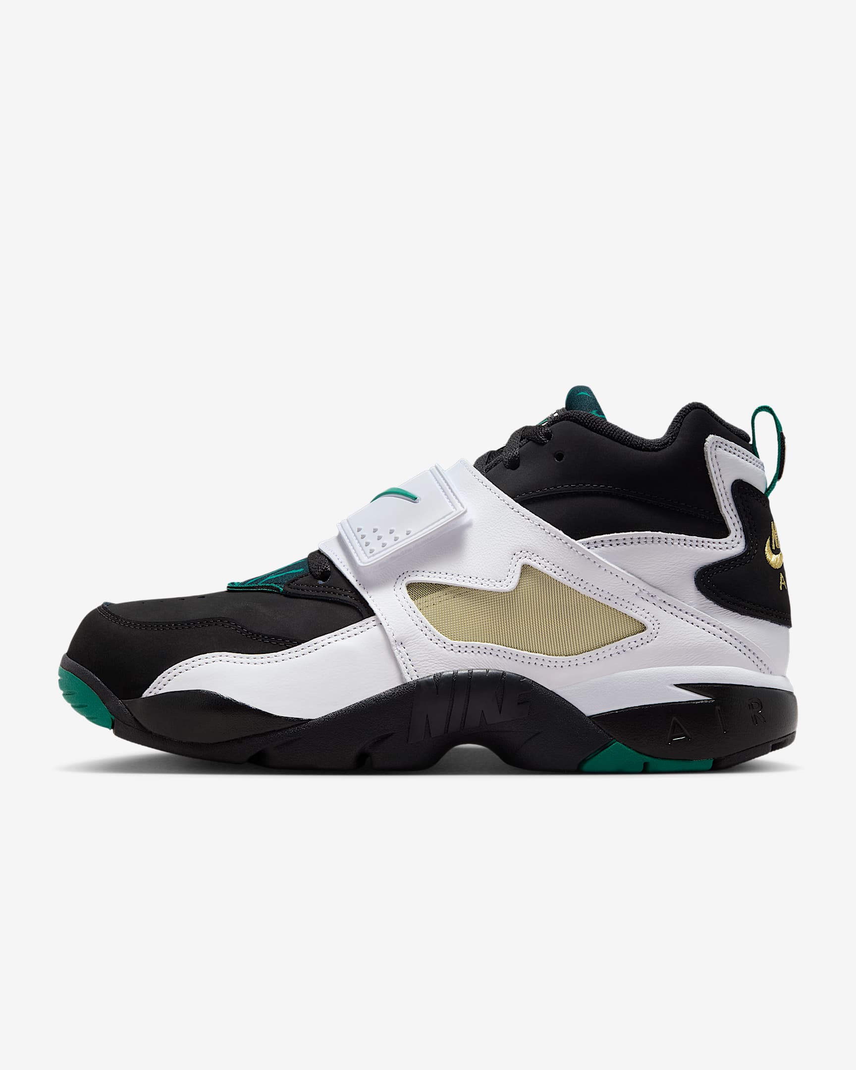 Nike Air Diamond Turf '93 Men's Shoes - Black/White/Golden Tussah/Mystic Green