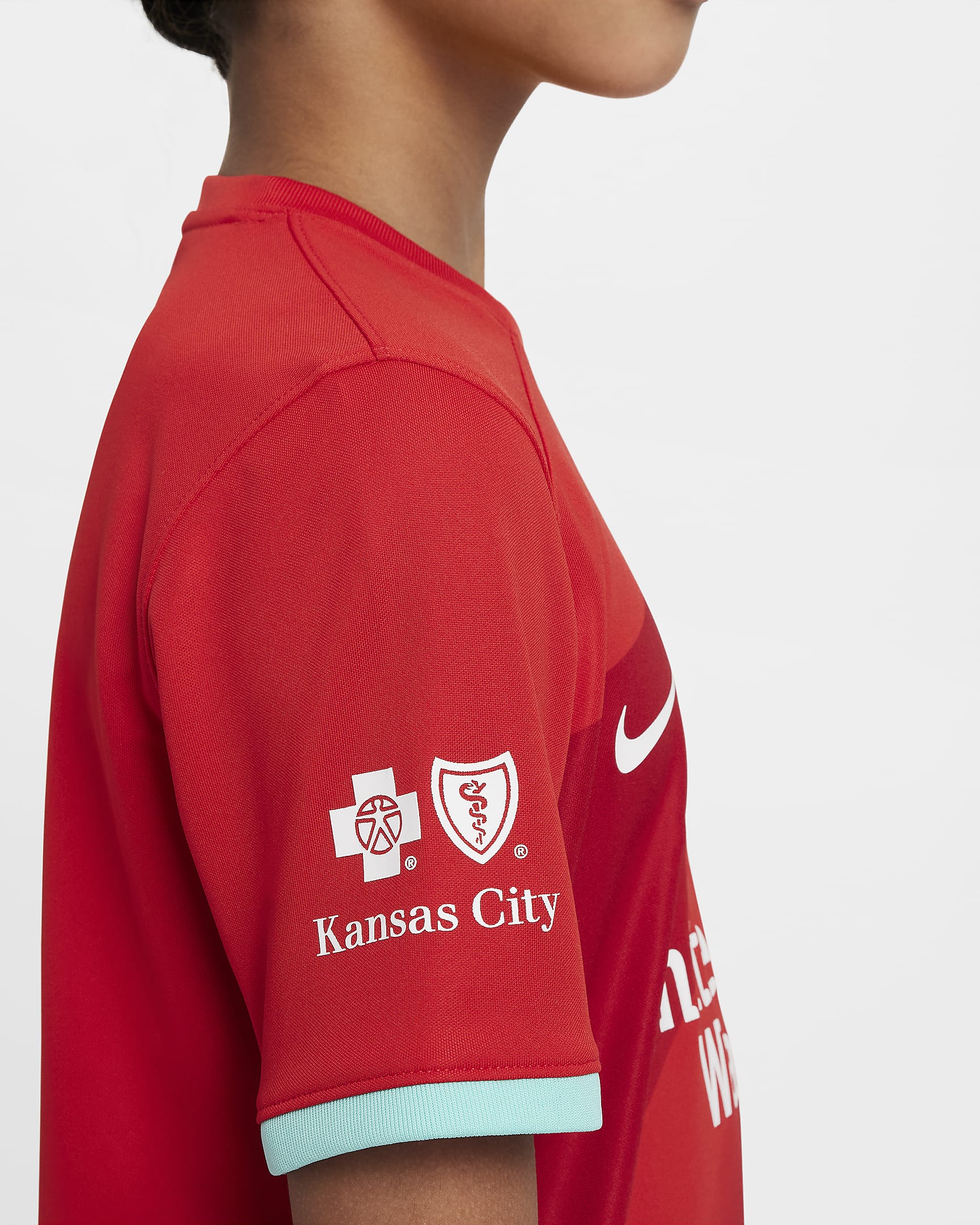 Jersey Nike Dri-FIT de la NWSL tipo réplica para niños talla grande Kansas City Current 2024 Stadium Primary - Rojo cometa