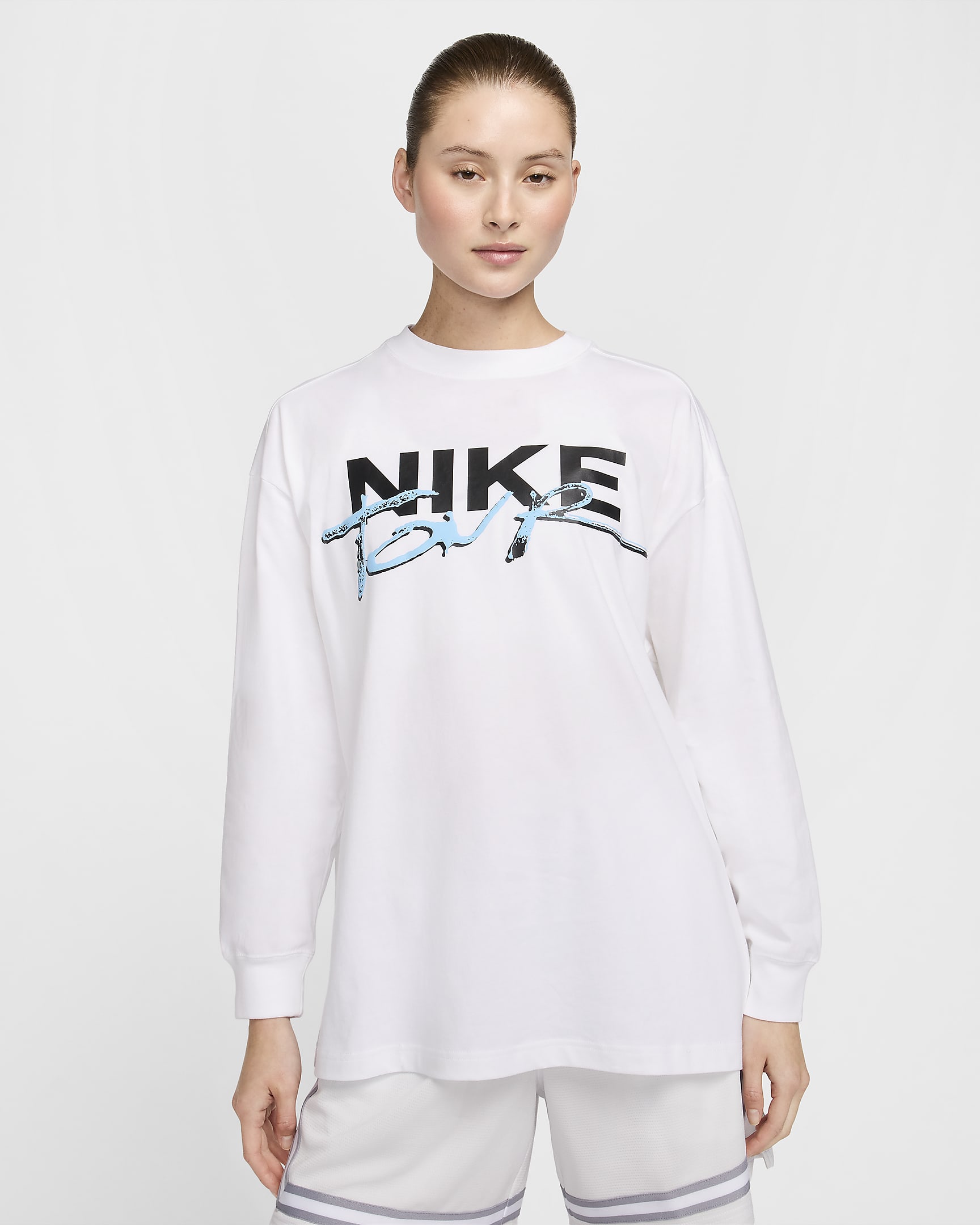 ナイキ ウィメンズ ロングスリーブ Tシャツ - ホワイト