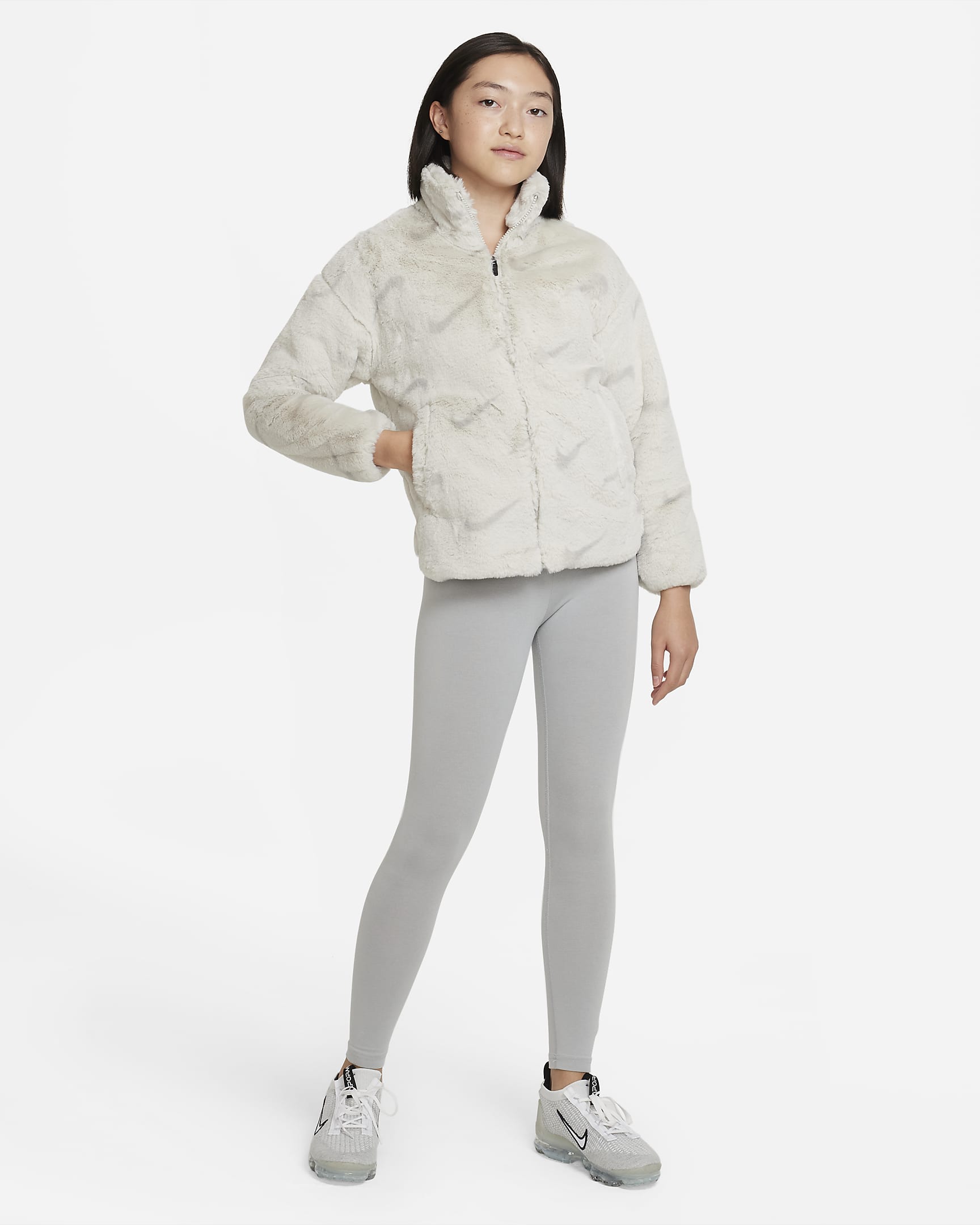 Nike Sportswear Big Kids' Faux Fur Jacket. Nike.com