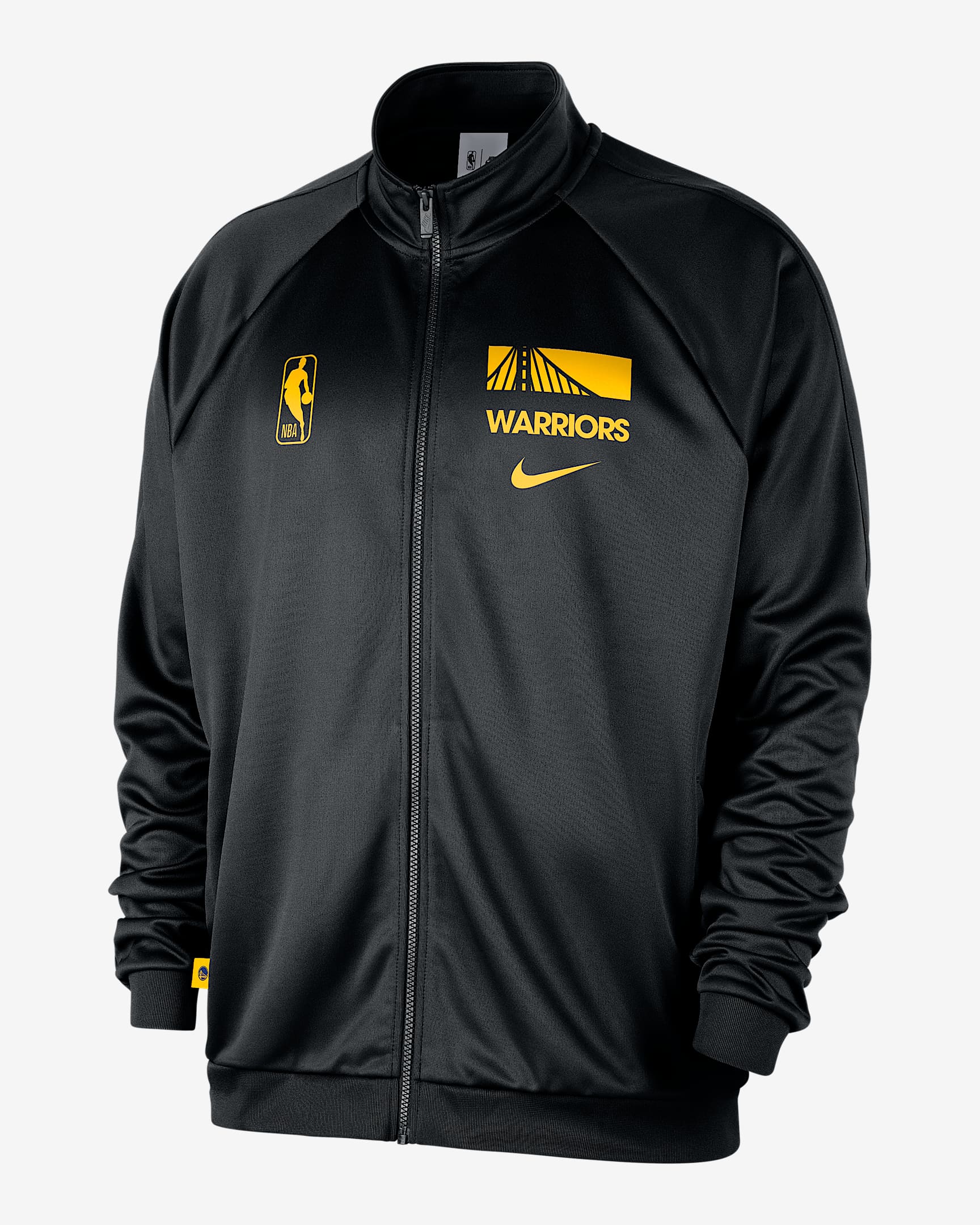 Golden State Warriors Club Courtside Men's Nike NBA Poly-Knit Track Jacket - Black