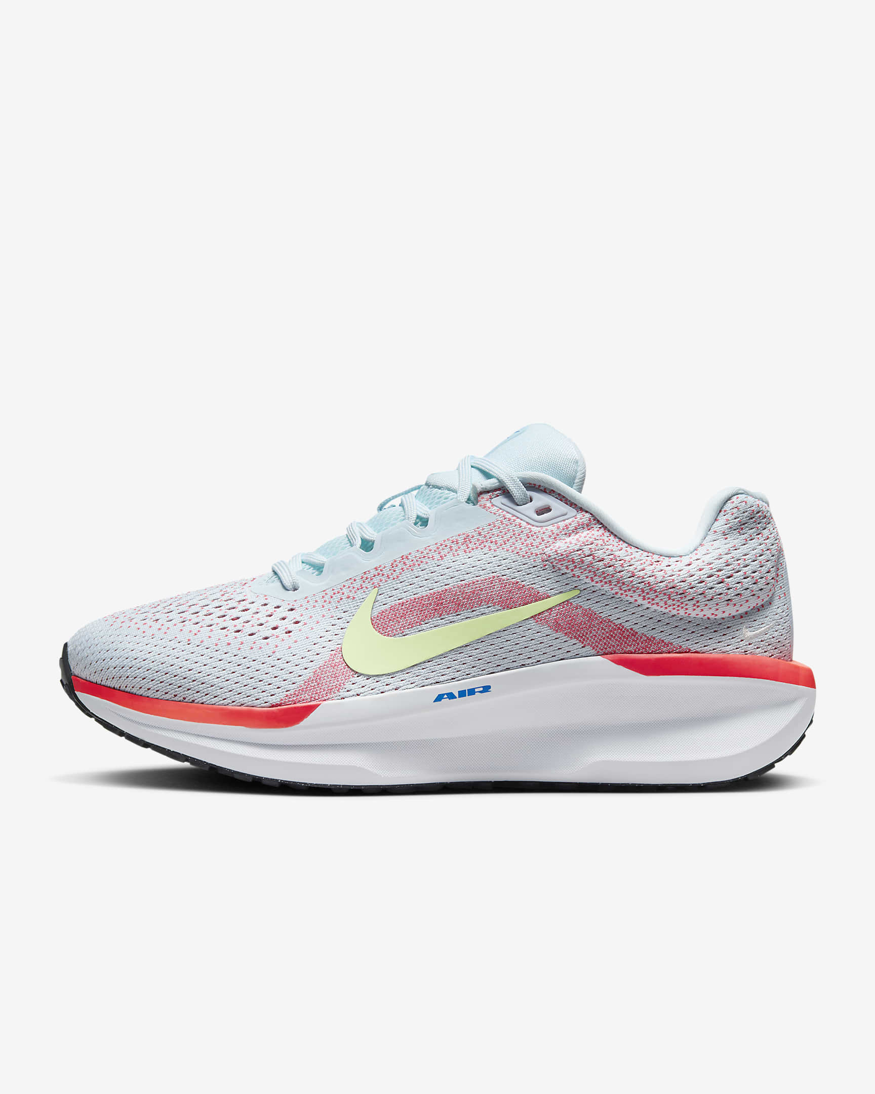 Nike Winflo 11 Women's Road Running Shoes - Glacier Blue/Bright Crimson/Sail/Barely Volt