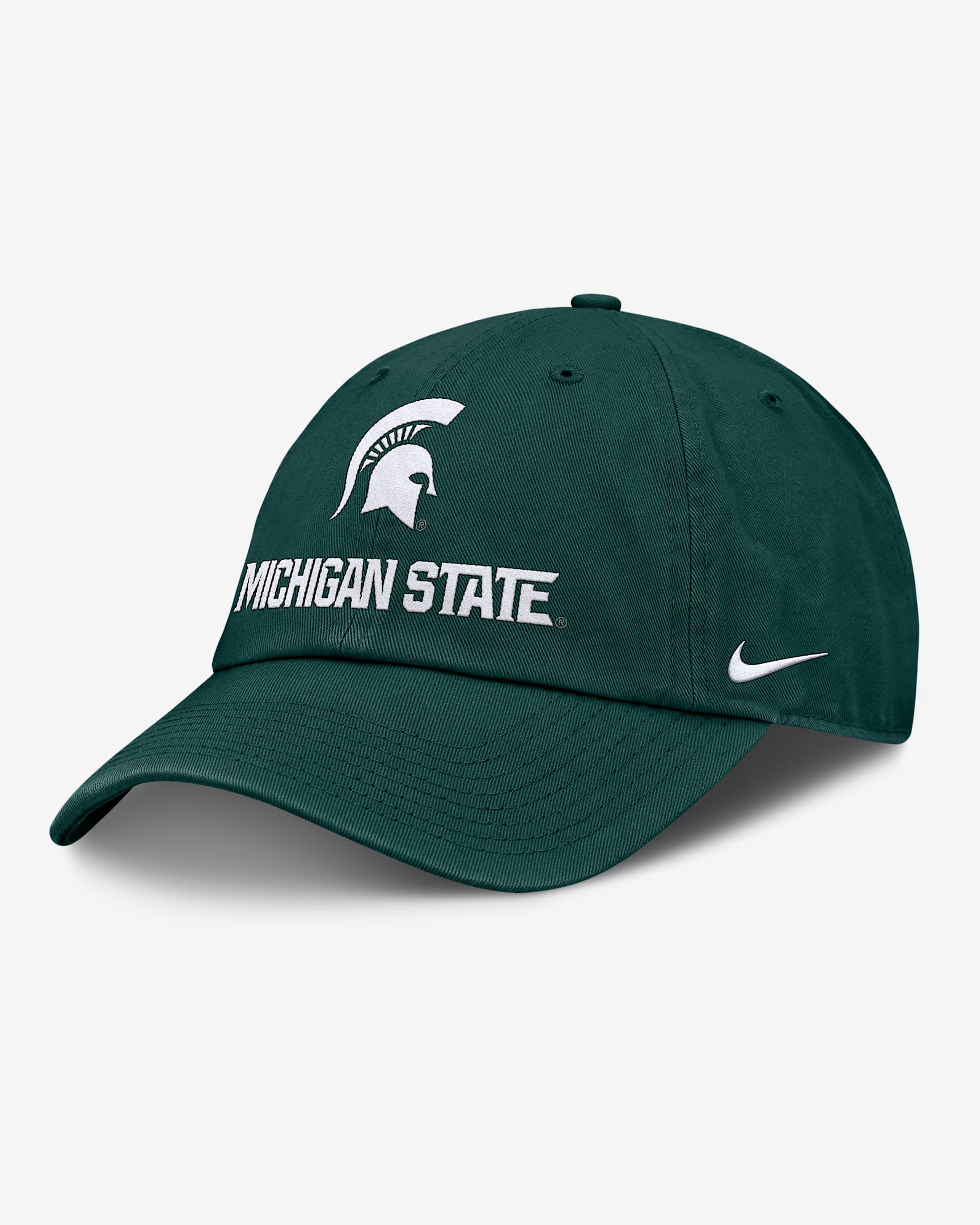 Gorra universitaria Nike ajustable para hombre Michigan State Sideline Club Gameday - Verde
