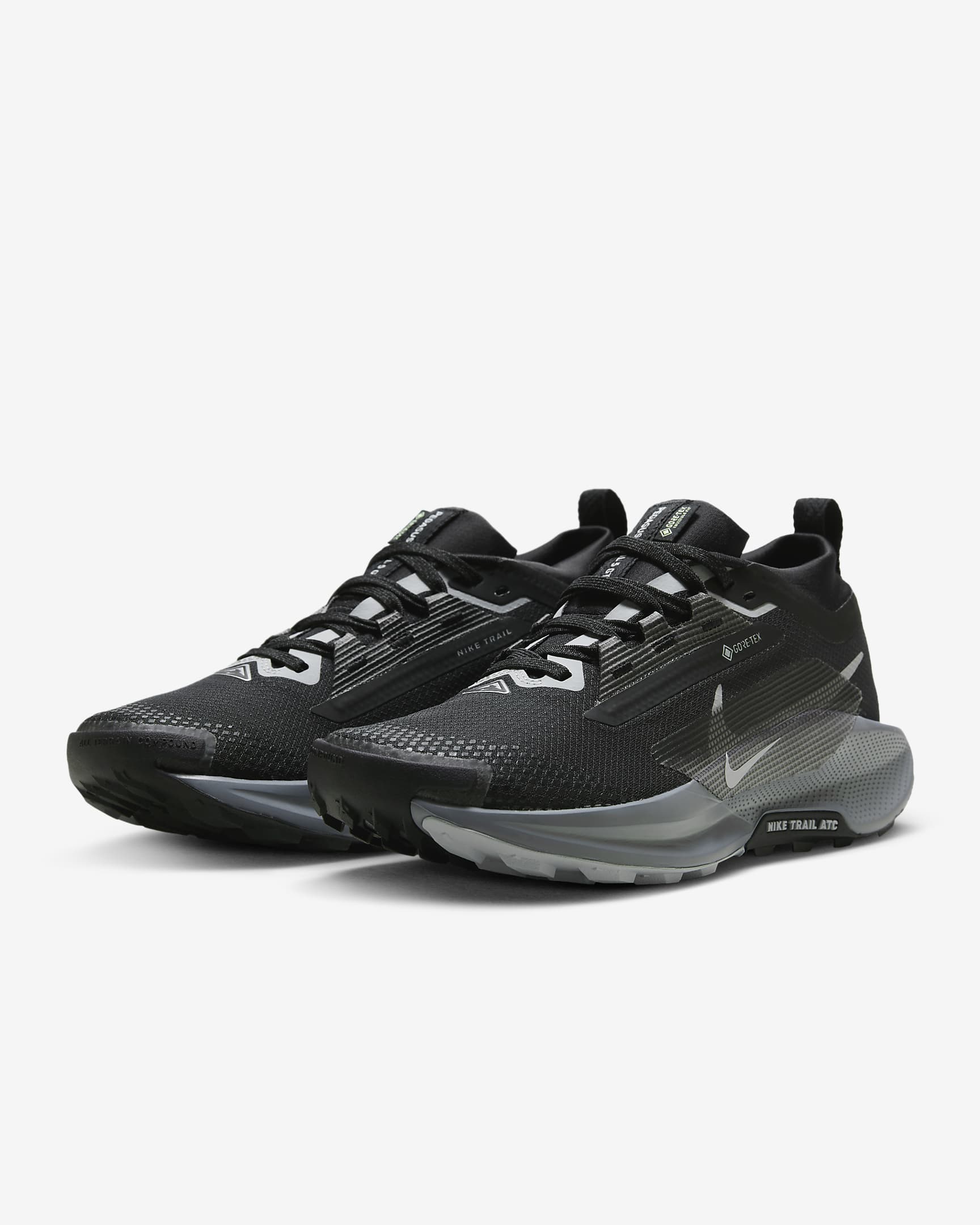 Damskie wodoszczelne buty do biegania w terenie Nike Pegasus Trail 5 GORE-TEX - Czerń/Cool Grey/Anthracite/Wolf Grey