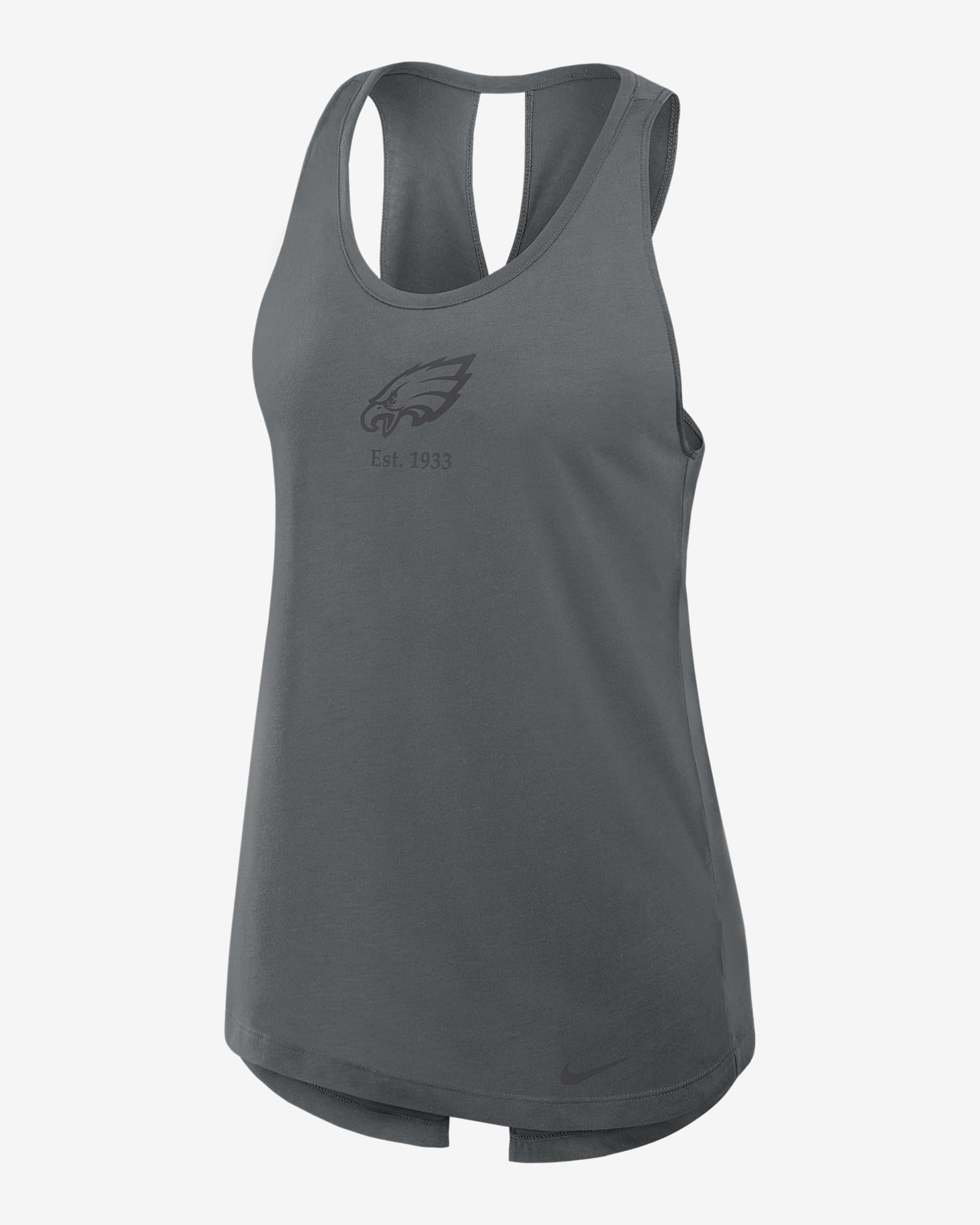 Philadelphia Eagles Established Women's Nike Dri-FIT NFL Tank Top - Grey