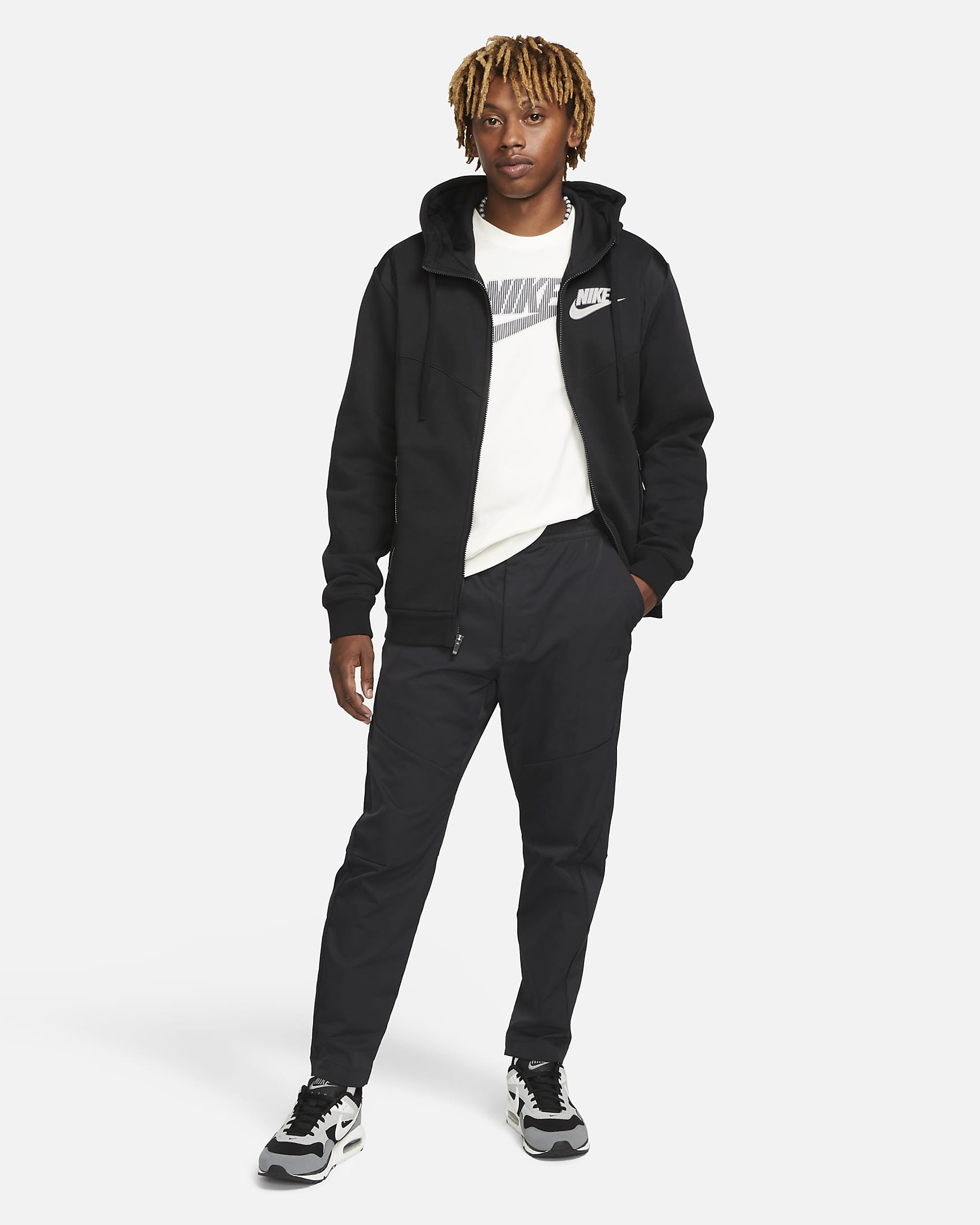 Nike Sportswear Hybrid Full-Zip Fleece Hoodie. Nike NO