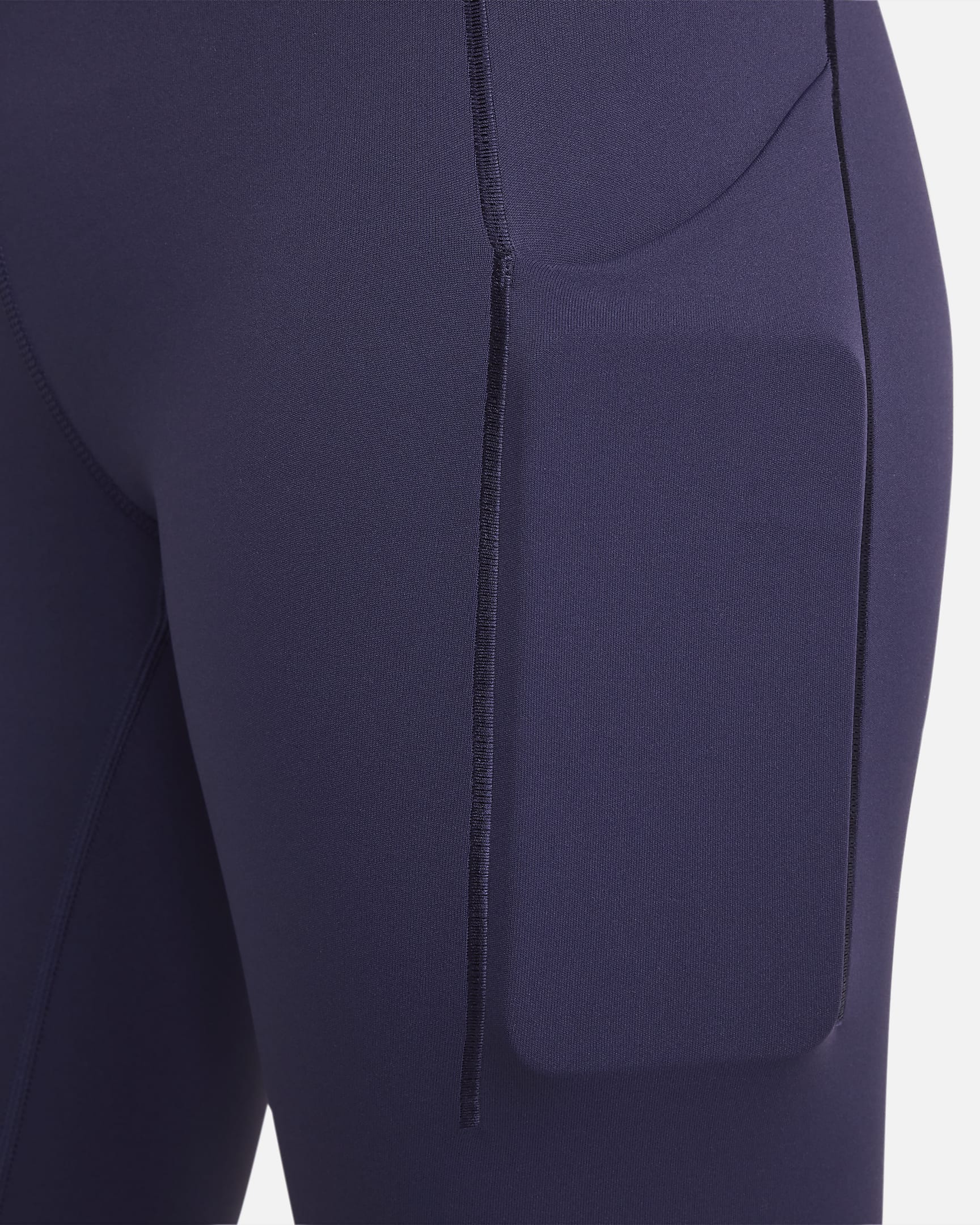 Nike Universa Women's Medium-Support High-Waisted 7/8 Leggings with Pockets - Purple Ink/Black