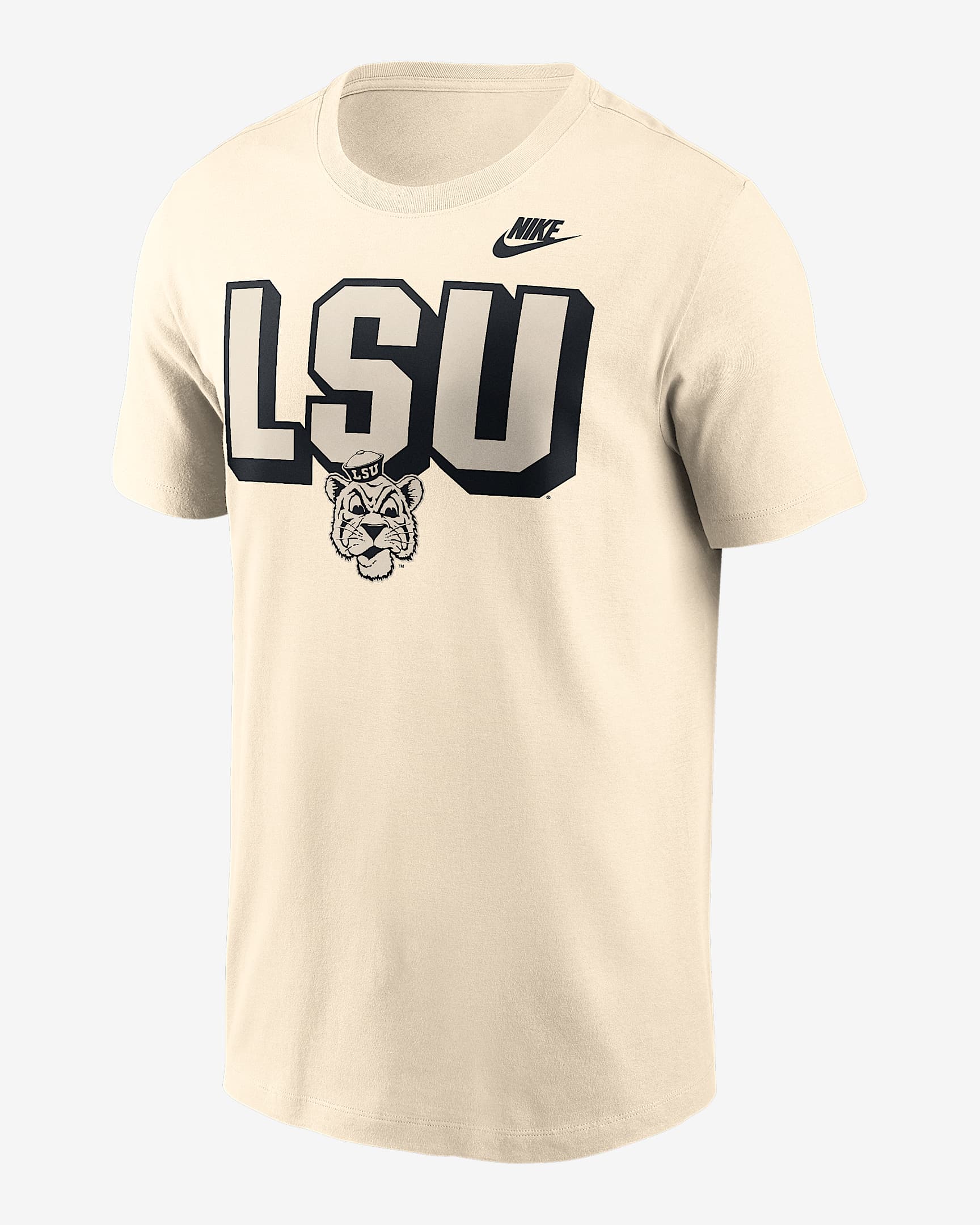 LSU Team Bold Men's Nike College T-Shirt - Natural